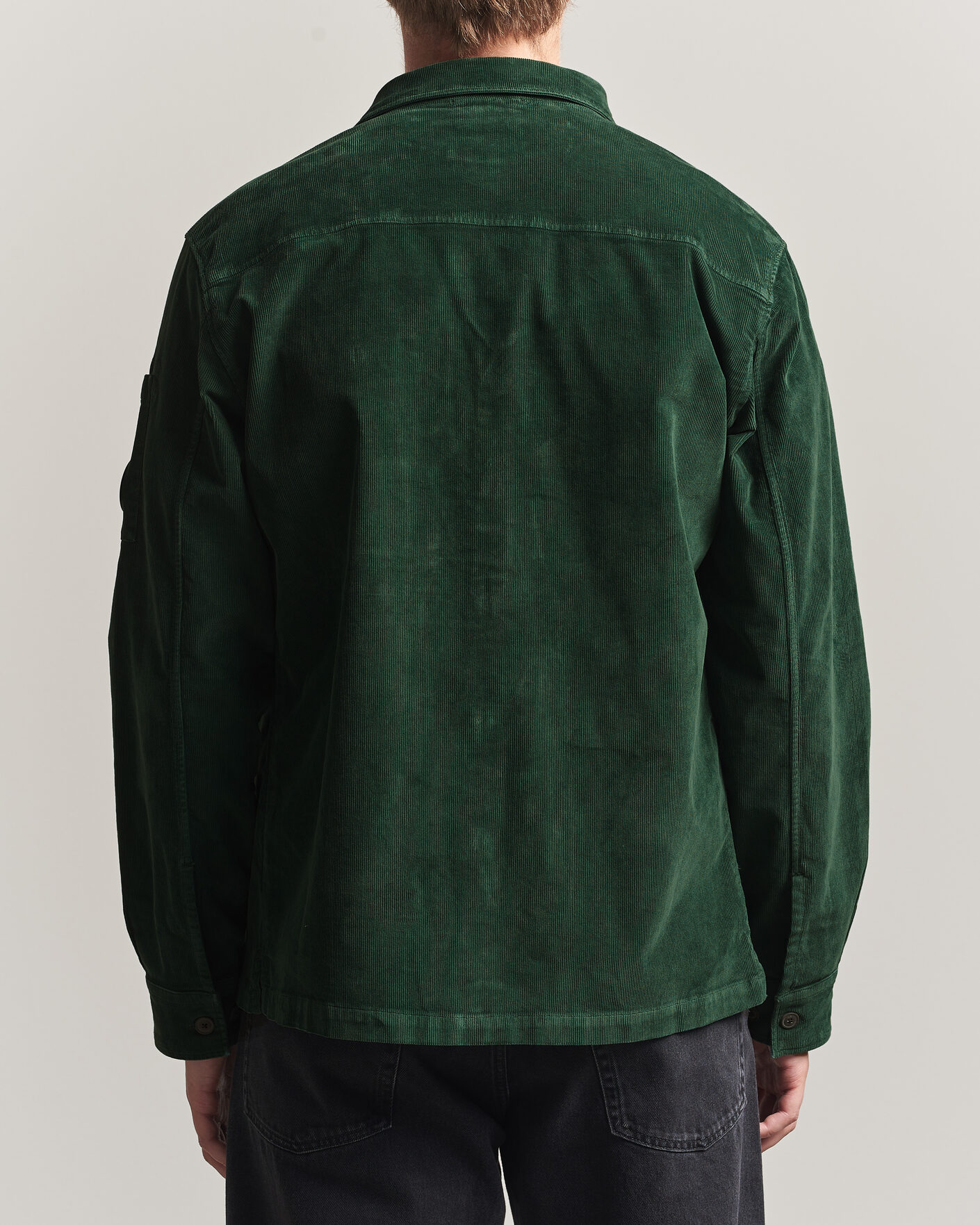 Homme | Chemises | C.P. Company | Corduroy Lens Overshirt Emerald Green