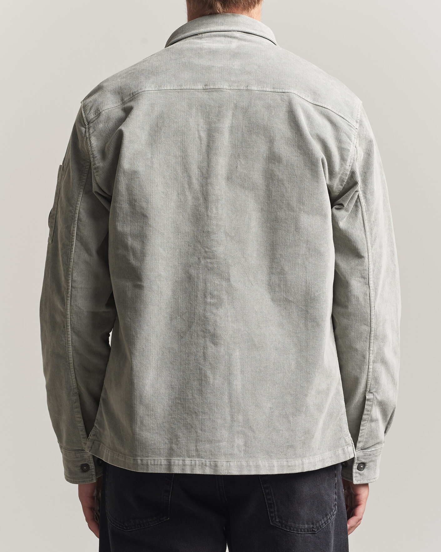 Homme | Chemises | C.P. Company | Corduroy Lens Overshirt Light Grey