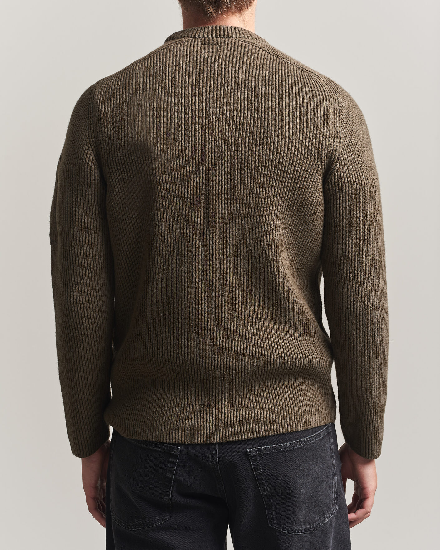 Homme | Pulls Et Tricots | C.P. Company | Full Rib Knitted Cotton Crew Neck Dark Green