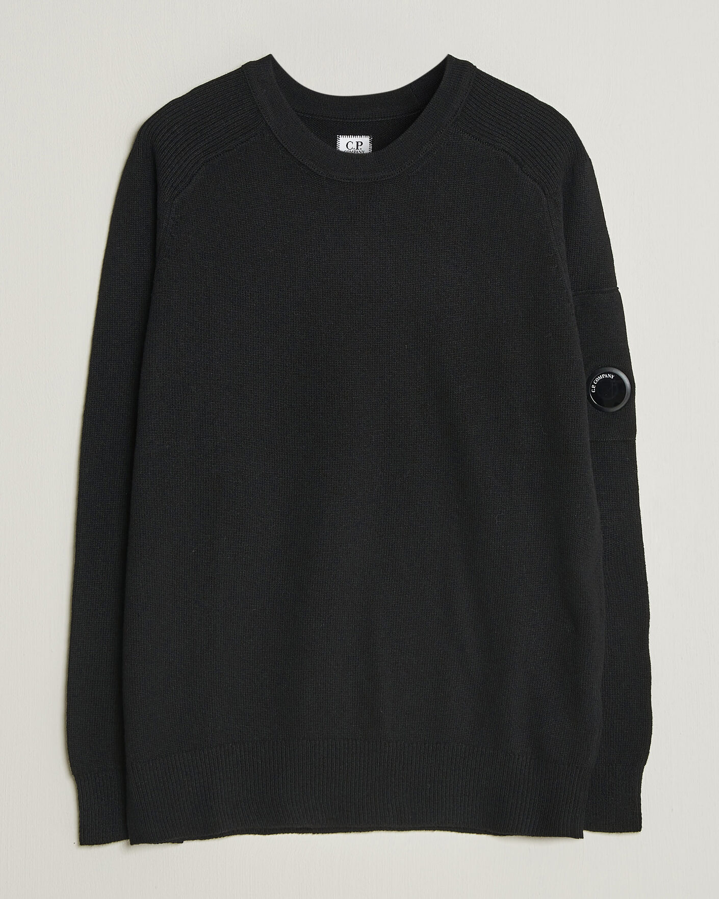 Homme | Pulls Et Tricots | C.P. Company | Knitted Lambswool Crew Neck Black