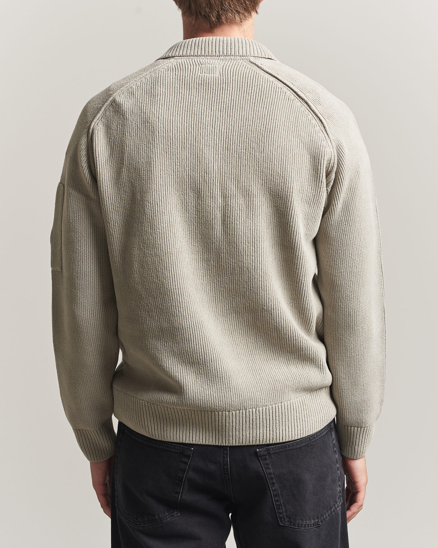 Homme | Pulls Et Tricots | C.P. Company | Cotton Chenille Polo Collar Light Grey