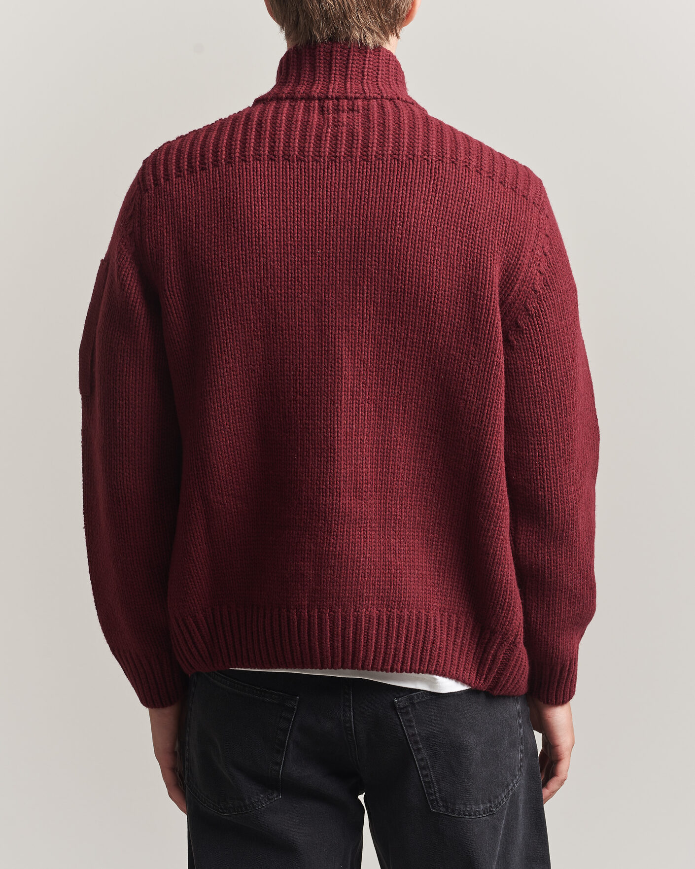 Homme | Pulls Et Tricots | C.P. Company | Heavy Lambswool Cardigan Burgundy