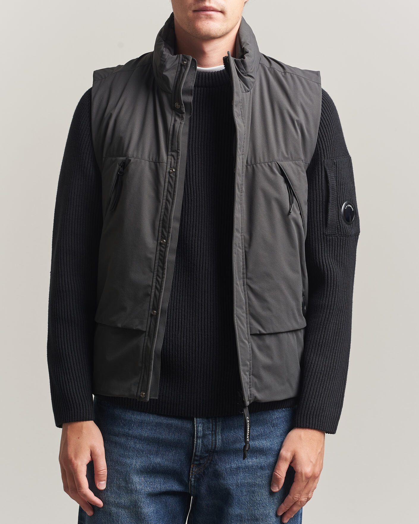 Homme | Gilets | C.P. Company | Pro-Tek Lightweight Padded Vest Dark Grey