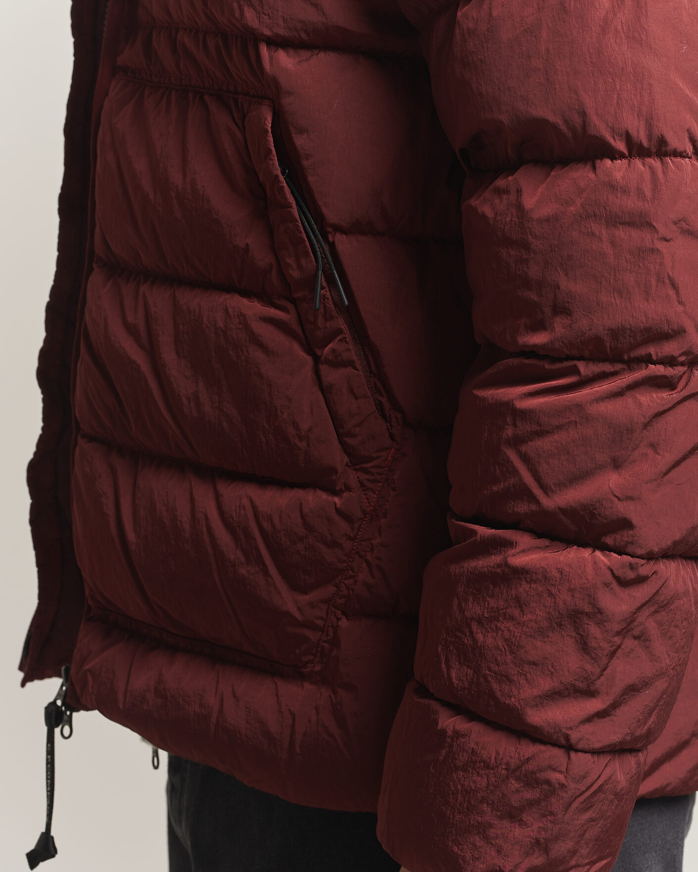 Homme | Manteaux Et Vestes | C.P. Company | Chrome-R Goggle Down Jacket Burgundy