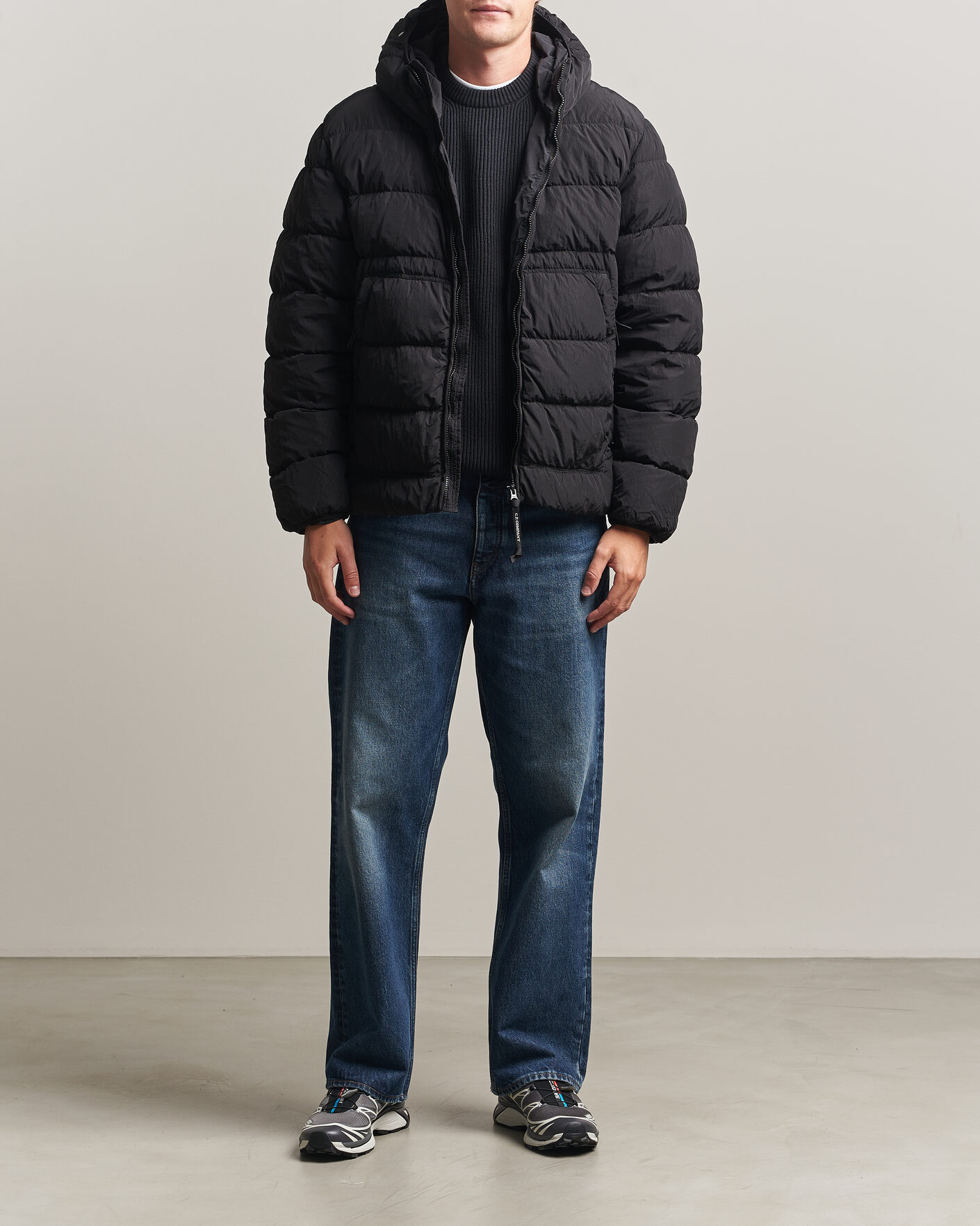 Homme | Manteaux Et Vestes | C.P. Company | Chrome-R Goggle Down Jacket Black