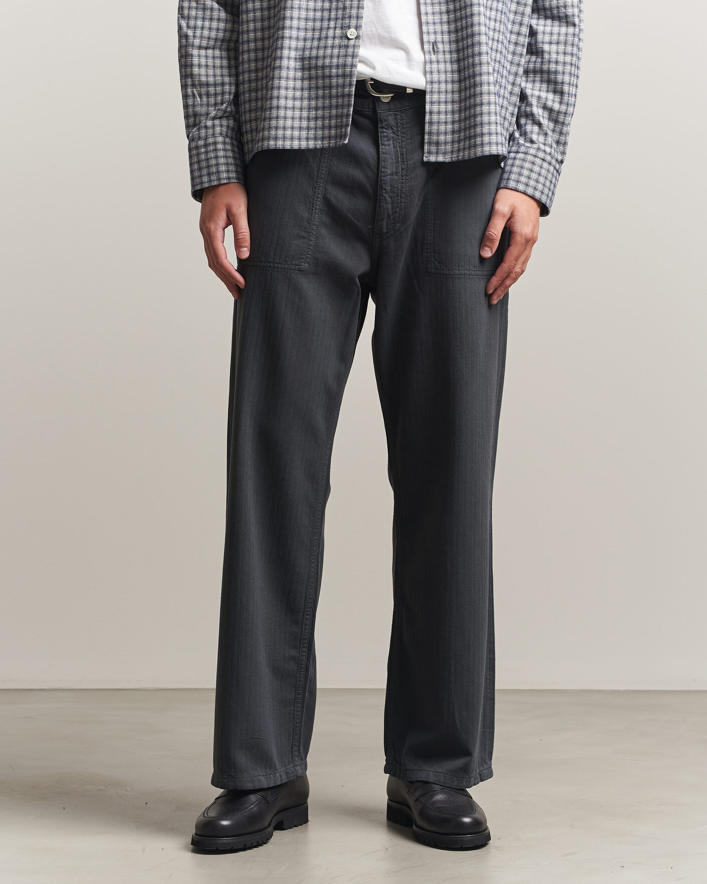 Homme | Pantalons | Jeanerica | Genua Worker Chino Chevron Anthracite