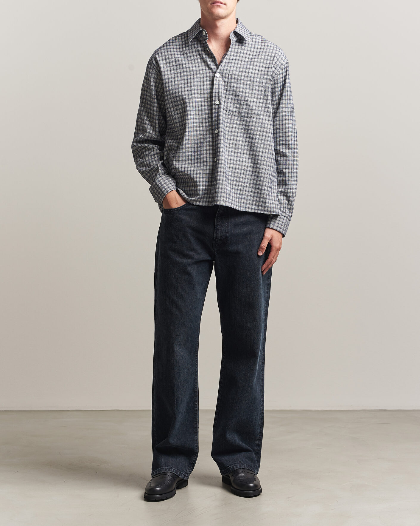 Homme | Chemises | Jeanerica | Juan Checked Flannel Shirt Blue