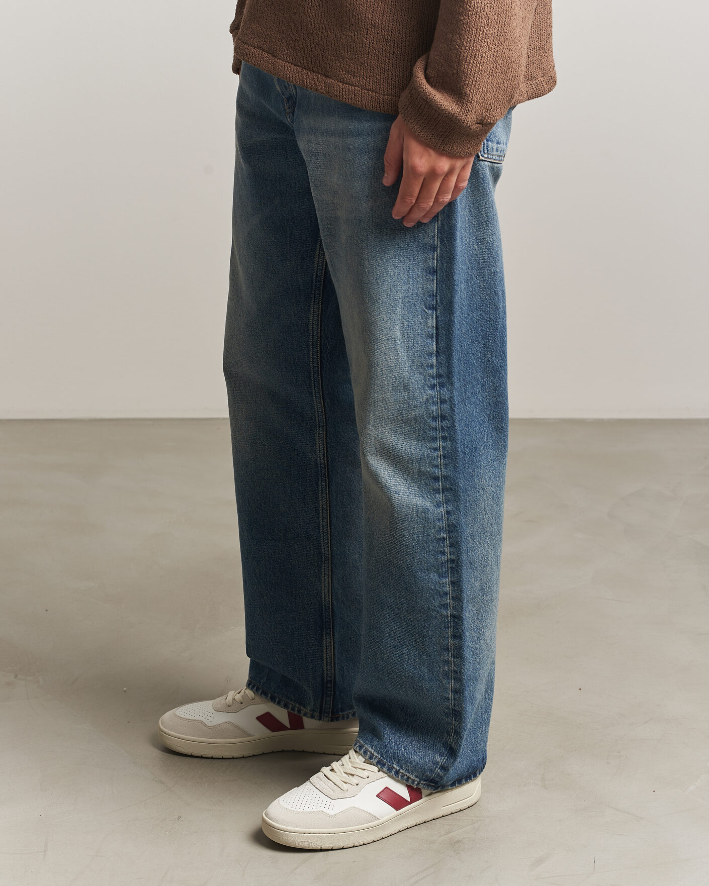 Homme | Baskets | Veja | V-90 Sneaker White/Marsala Natural