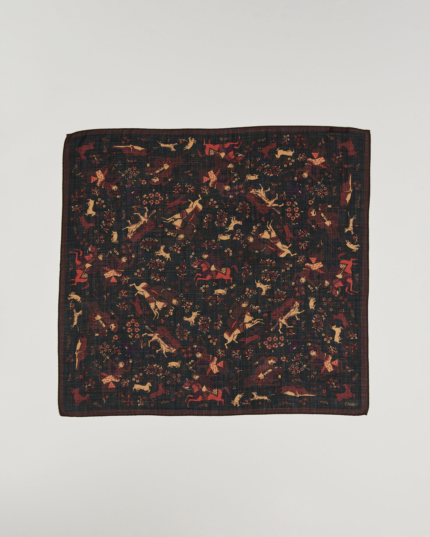 Homme | Écharpes | Drake's | Moghul Wool/Silk Bandana Green