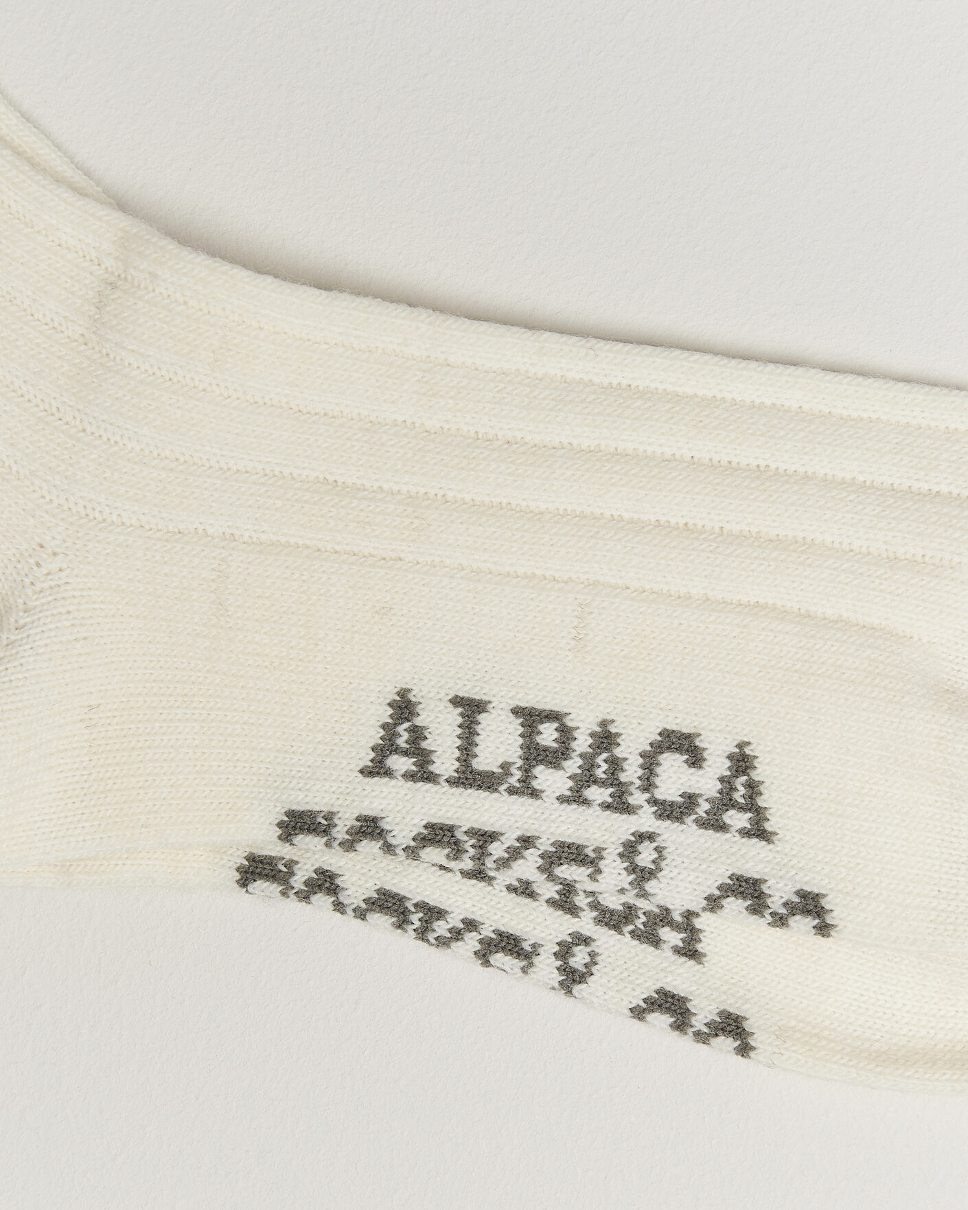 Homme | Sous-Vêtements Et Chaussettes | Alpacasocks & Co | 2-Pack Ribbed Alpacka Wool Socks Off White