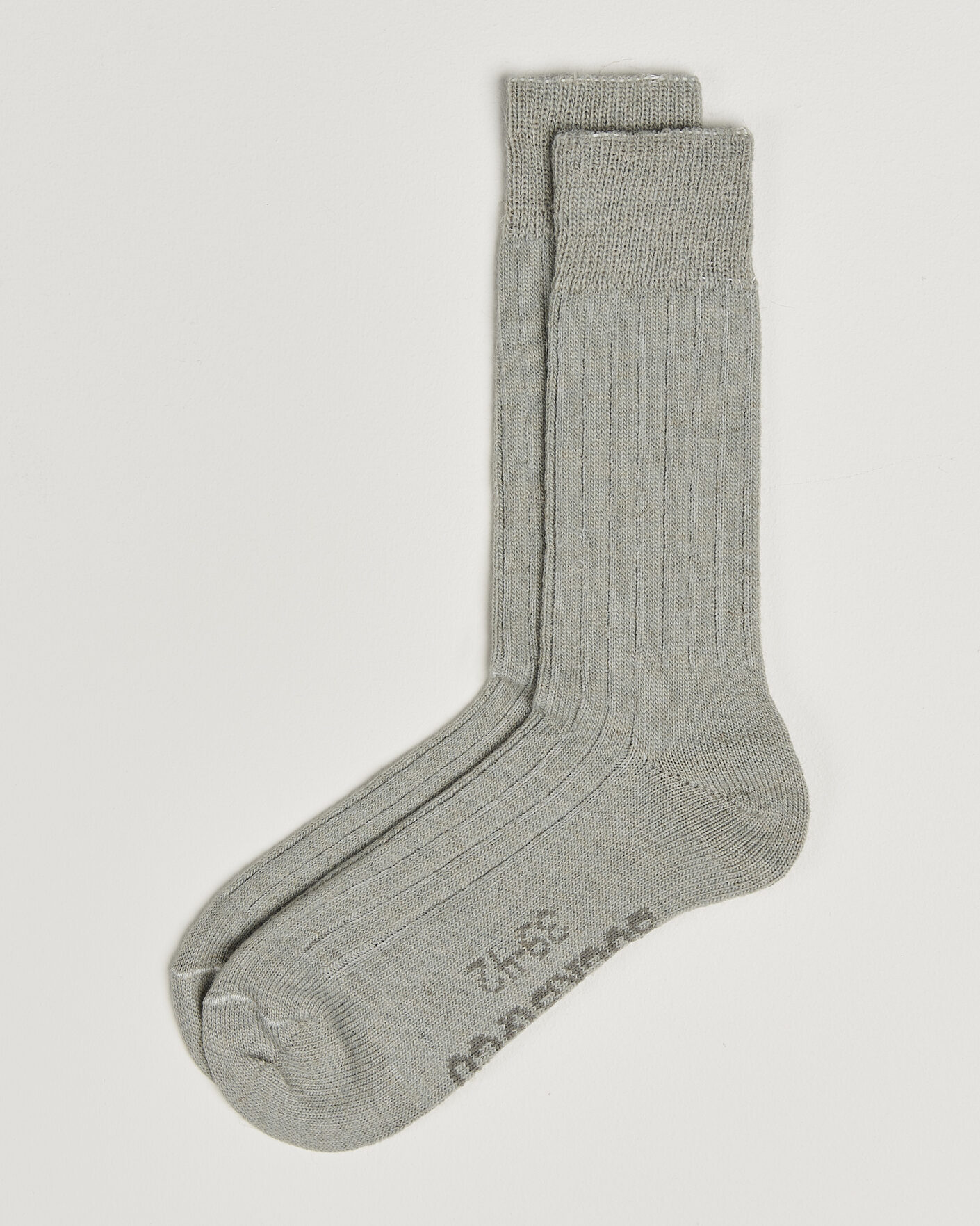 Homme | Sous-Vêtements Et Chaussettes | Alpacasocks & Co | 2-Pack Ribbed Alpacka Wool Socks Light Grey