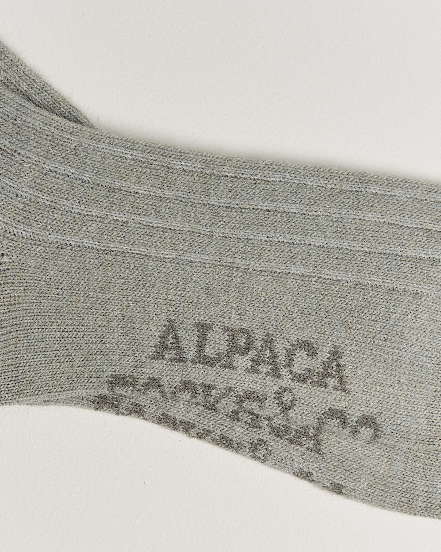 Homme | Sous-Vêtements Et Chaussettes | Alpacasocks & Co | 2-Pack Ribbed Alpacka Wool Socks Light Grey