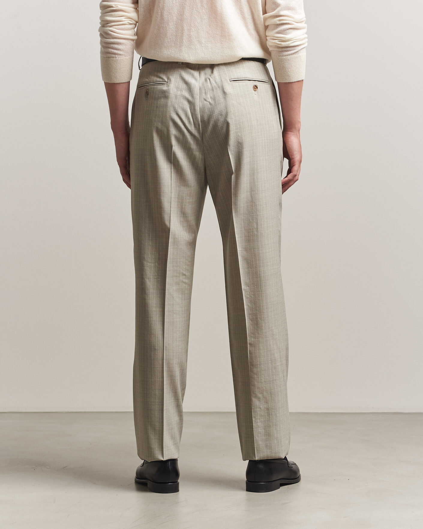 Homme | Pantalons | Ralph Lauren Purple Label | Glenn Pinstriped Pleated Wool Trousers Grey
