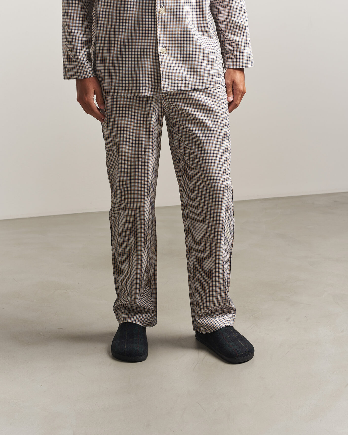 Homme | Sandales Et Mules | BIRKENSTOCK | Amsterdam Wrapped Dip Shearling Green Navy Plaid