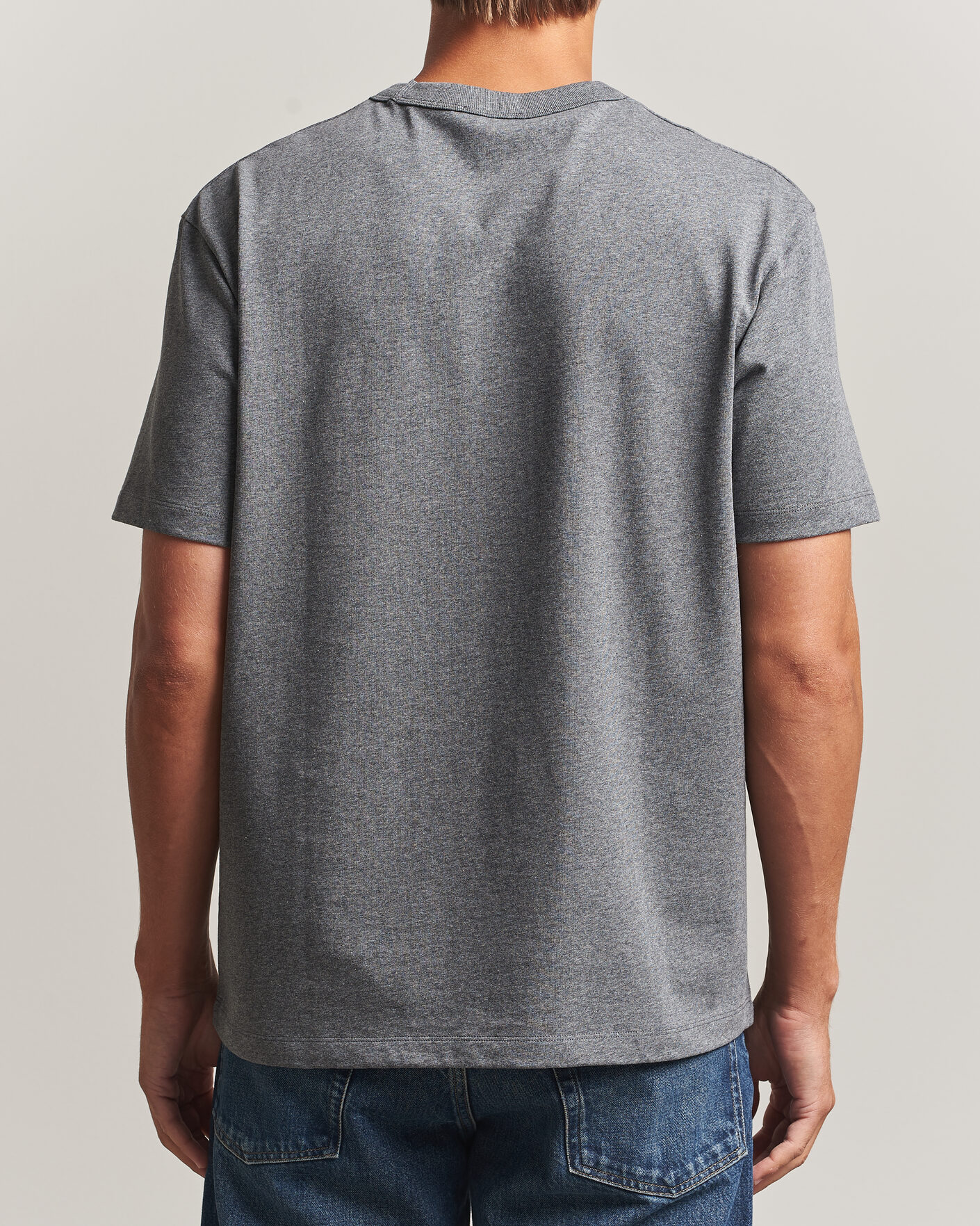 Homme | T-shirts | A.P.C. | Boxy Fit Petit VPC T-Shirt Heathered Anthracite
