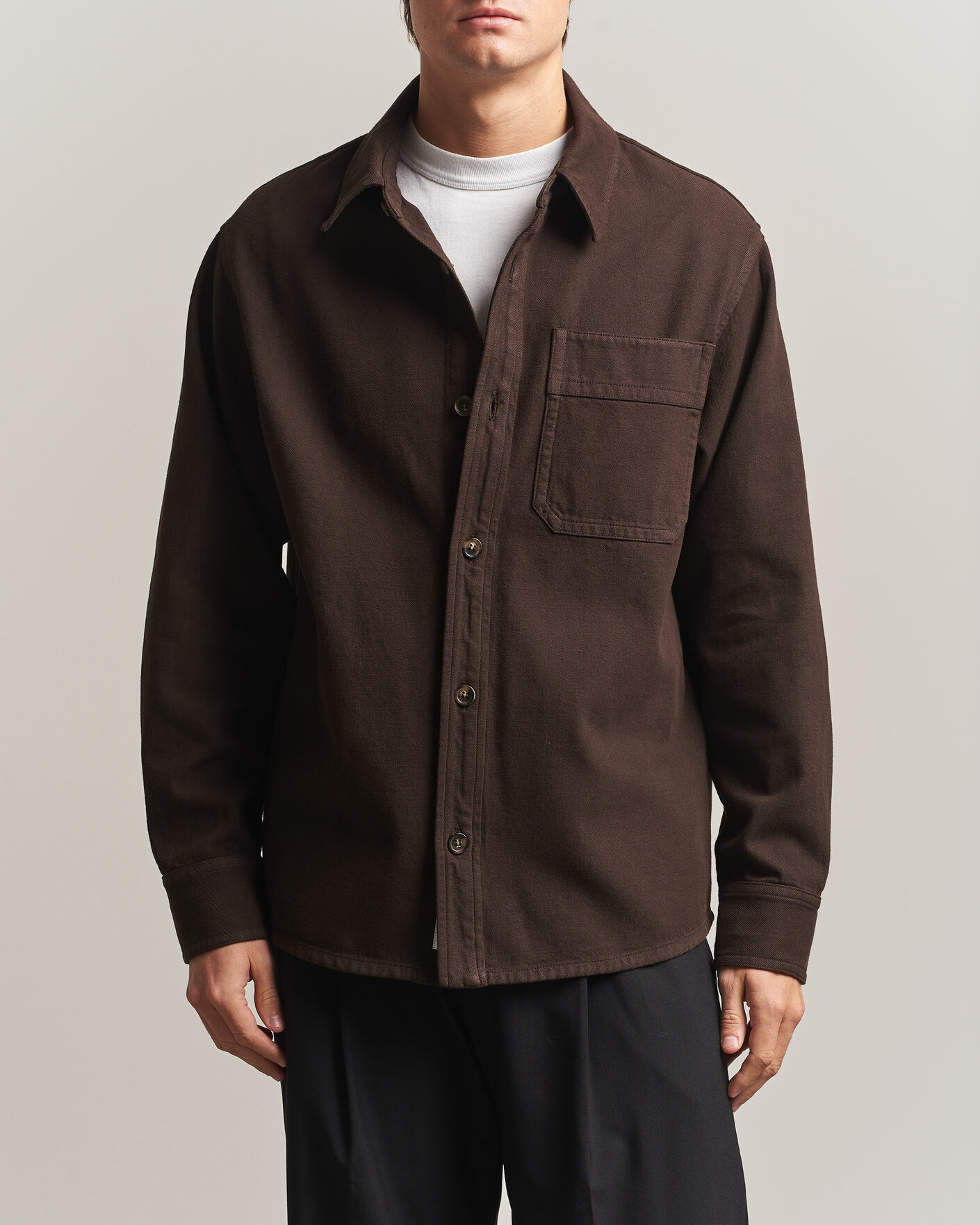Homme | Chemises | A.P.C. | Basile Overshirt Chocolate