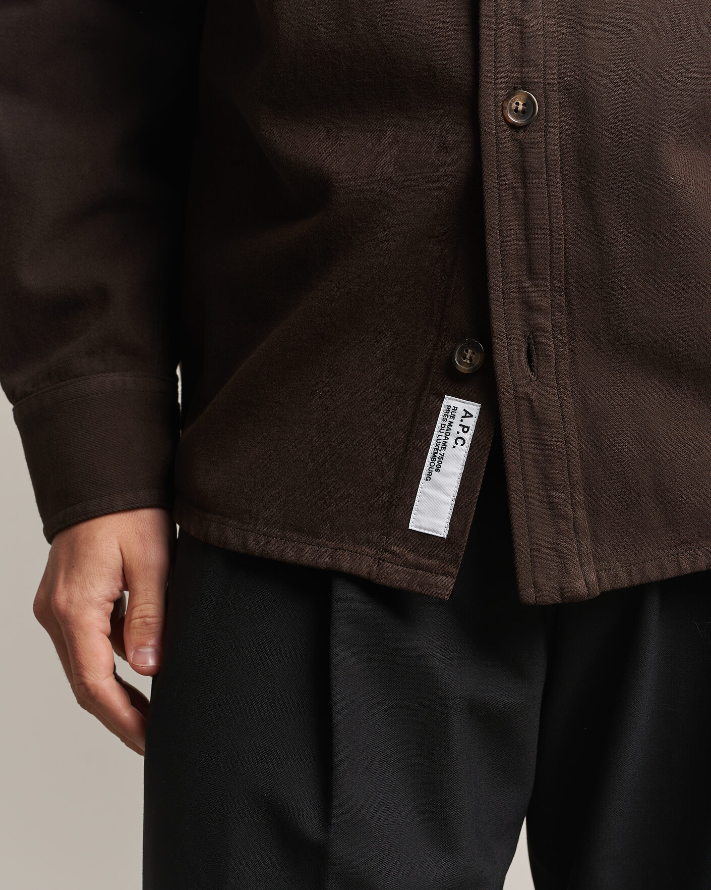 Homme | Chemises | A.P.C. | Basile Overshirt Chocolate