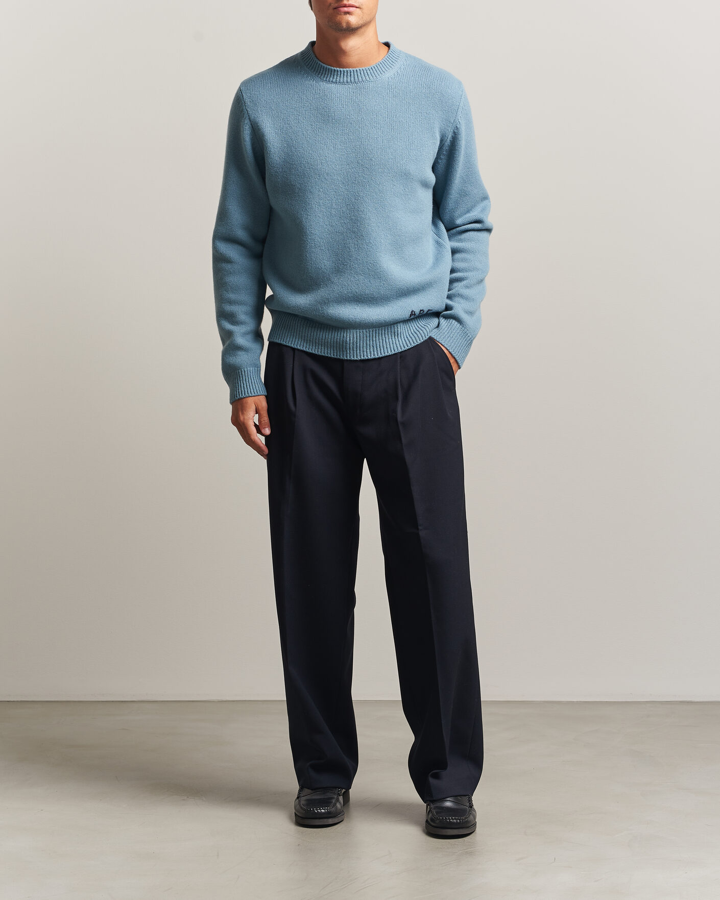 Homme | Pulls Et Tricots | A.P.C. | Edmond Wool Knitted Sweater Light Blue Melange