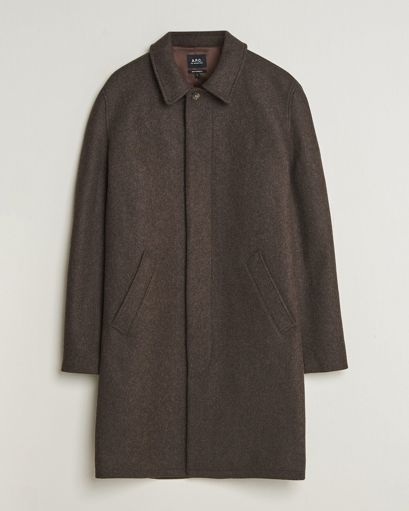 Homme | Manteaux Et Vestes | A.P.C. | Auster Wool Coat Maroon Melange