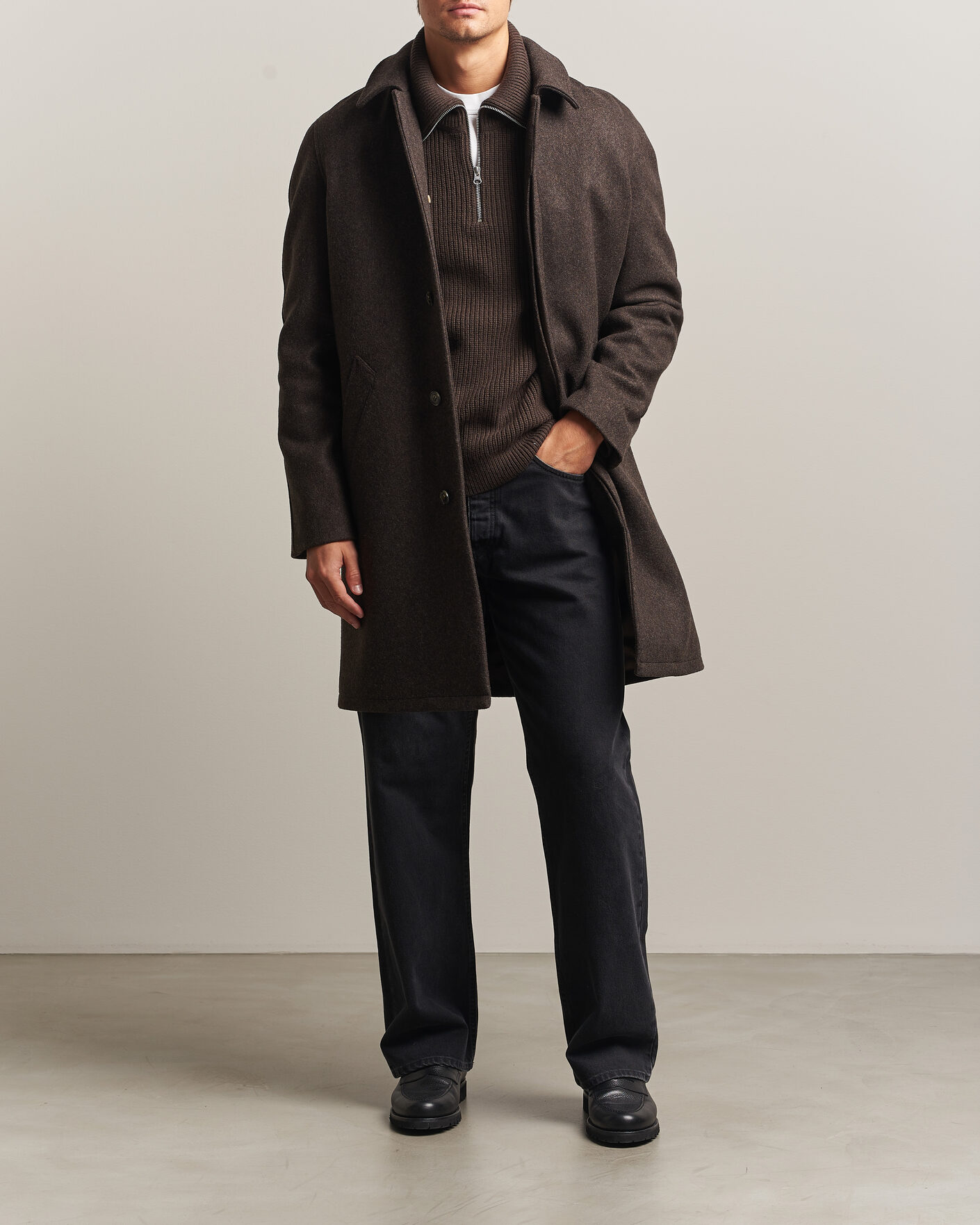 Homme | Manteaux Et Vestes | A.P.C. | Auster Wool Coat Maroon Melange
