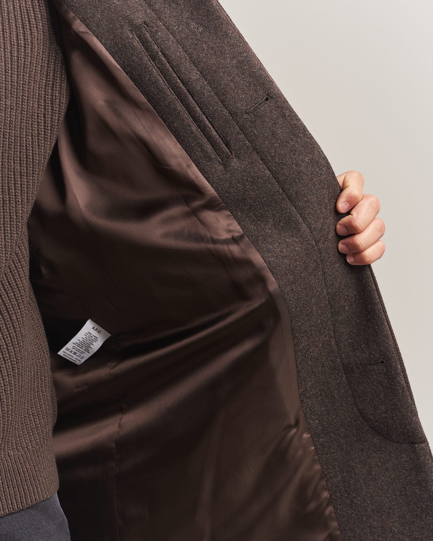 Homme | Manteaux Et Vestes | A.P.C. | Auster Wool Coat Maroon Melange