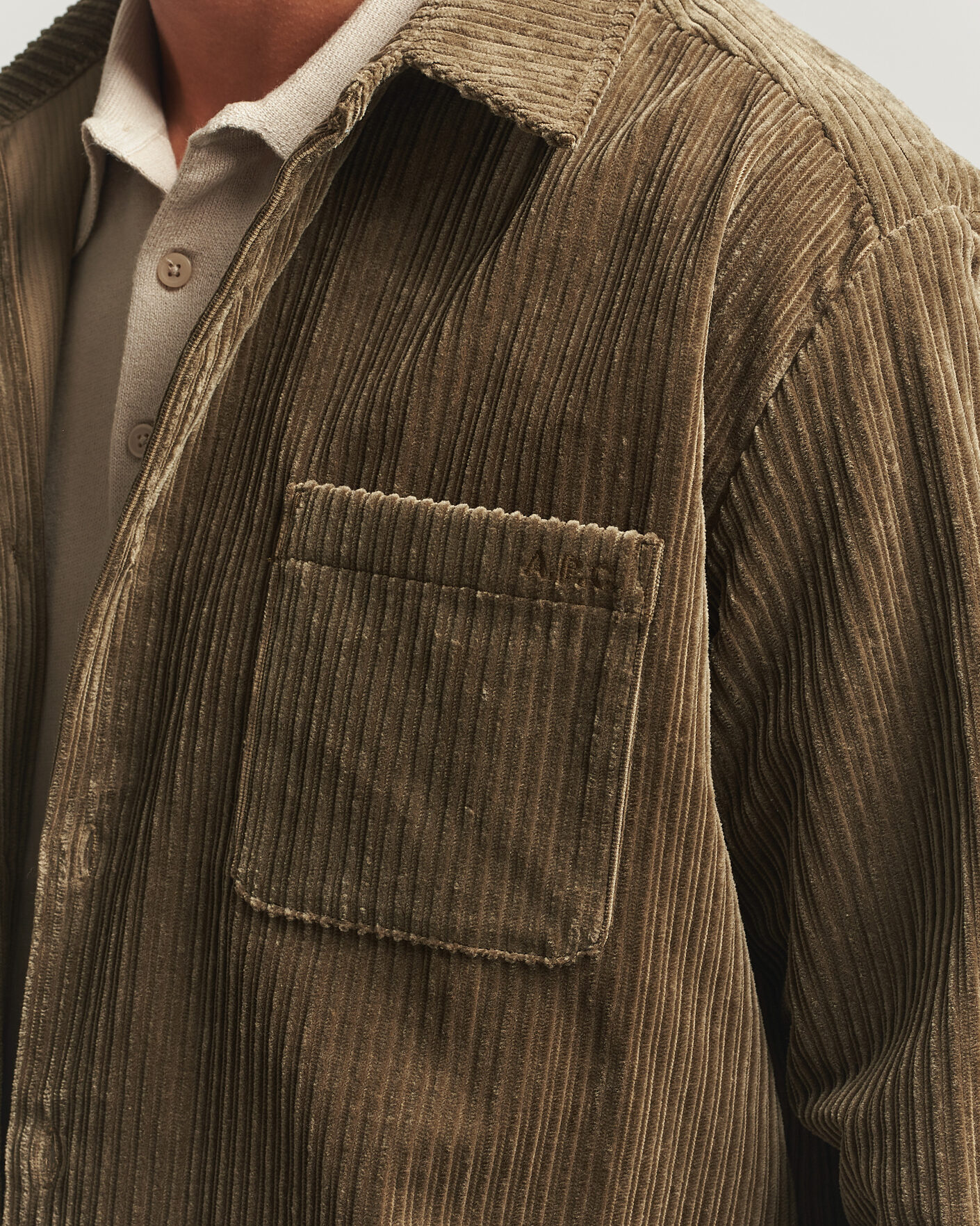 Homme | Chemises | A.P.C. | Mateo Corduroy Overshirt Taupe