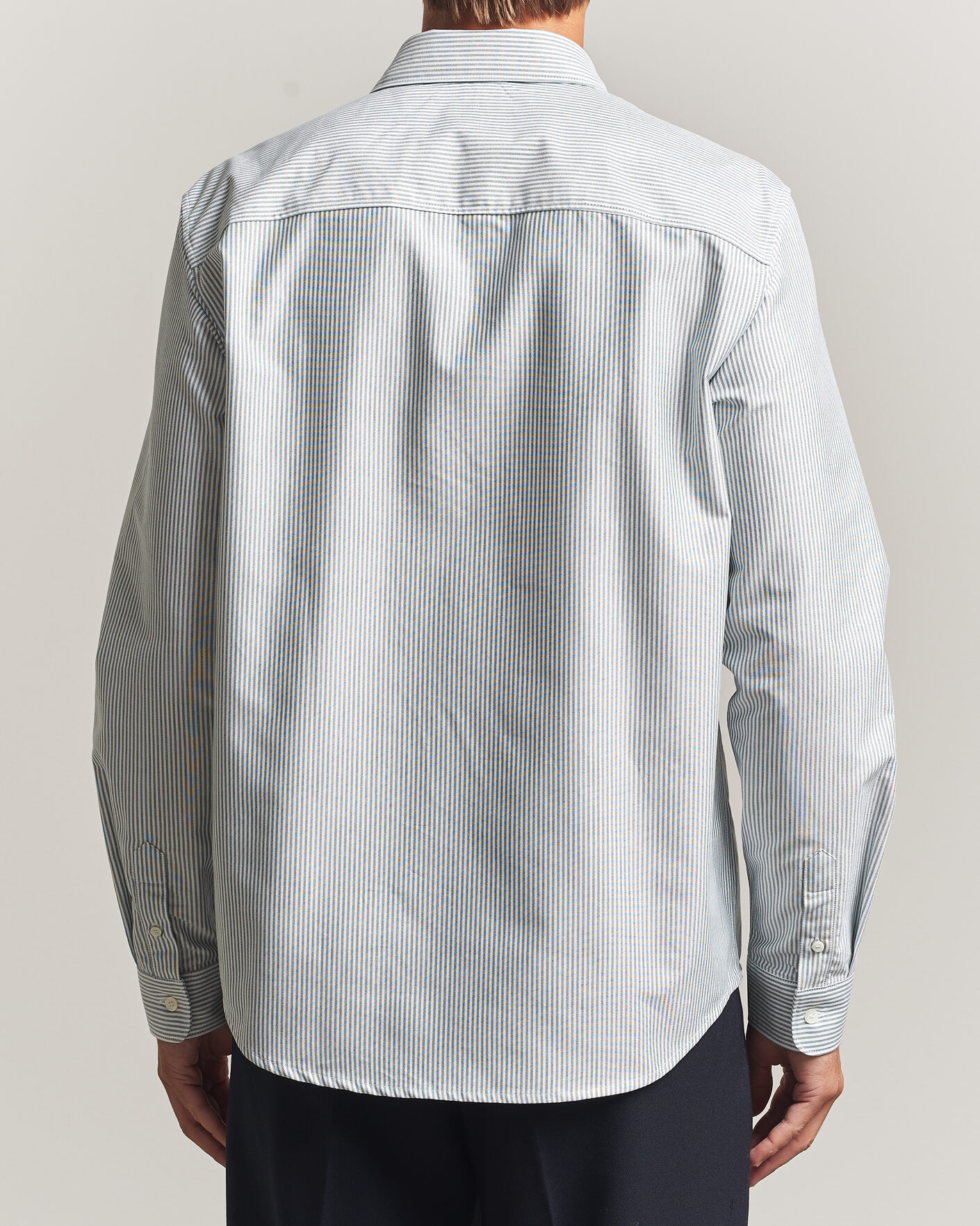 Homme | Chemises | A.P.C. | Greg Striped Oxford Shirt Green/White