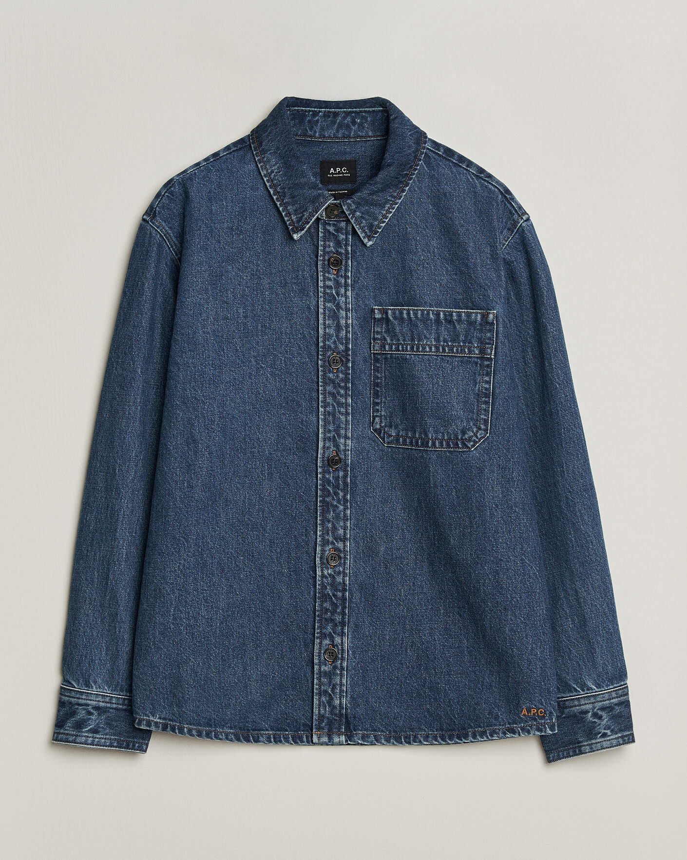Homme | Chemises | A.P.C. | Basile Denim Overshirt Washed Indigo
