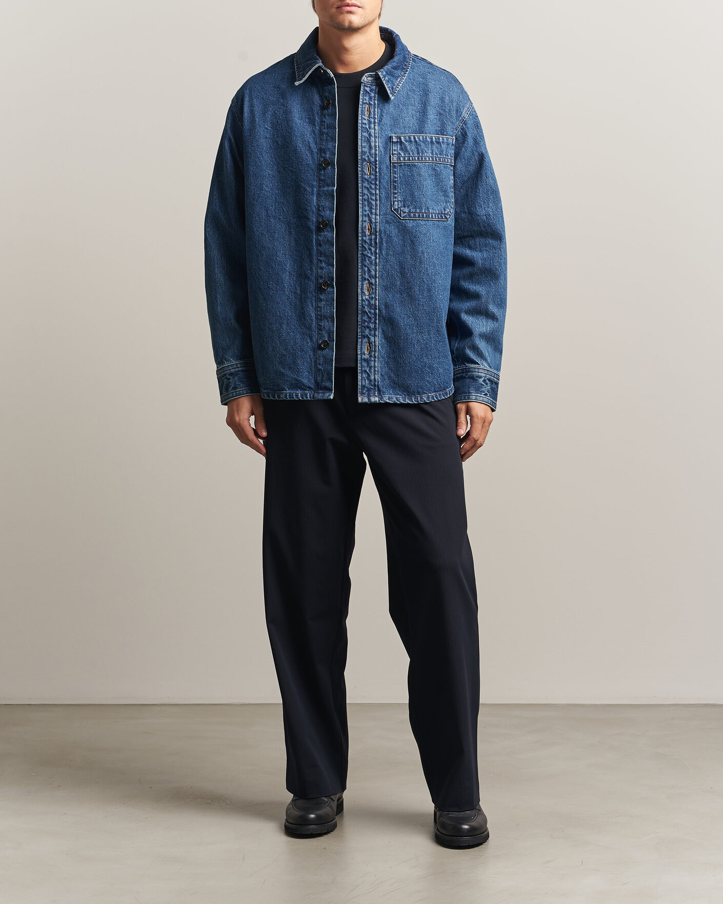 Homme | Chemises | A.P.C. | Basile Denim Overshirt Washed Indigo