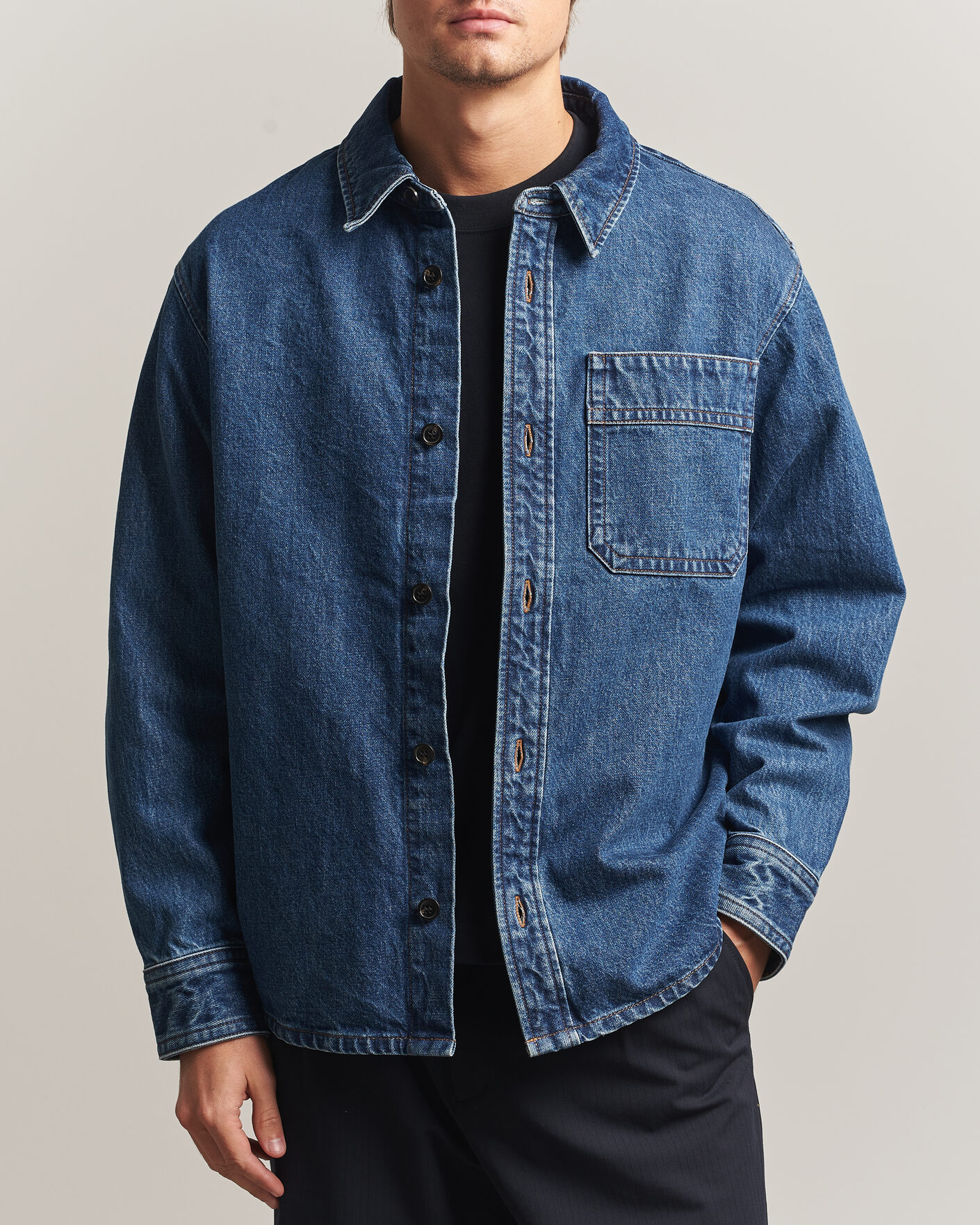 Homme | Chemises | A.P.C. | Basile Denim Overshirt Washed Indigo