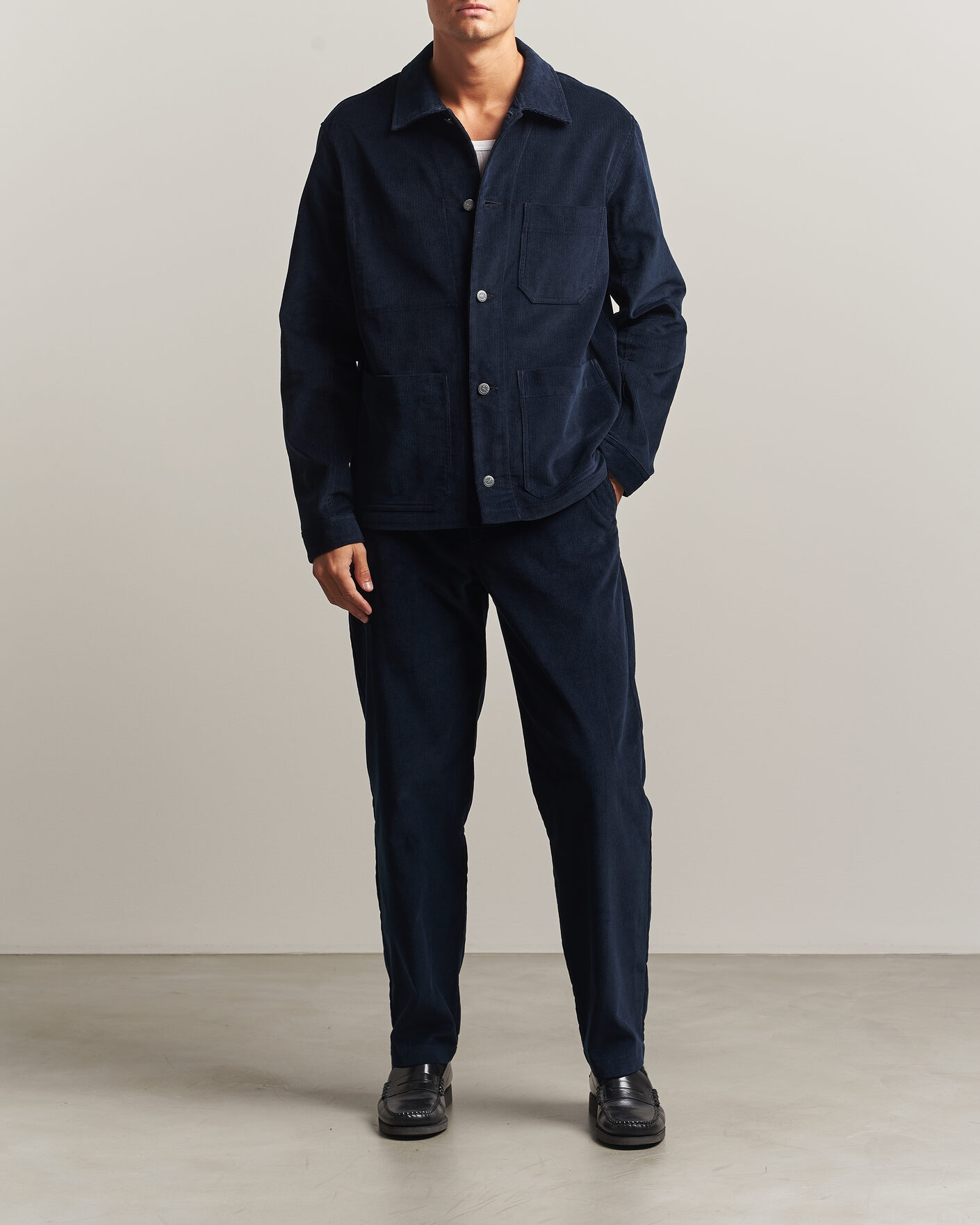 Homme | Chemises | A.P.C. | New Rodney Corduroy Overshirt Dark Navy