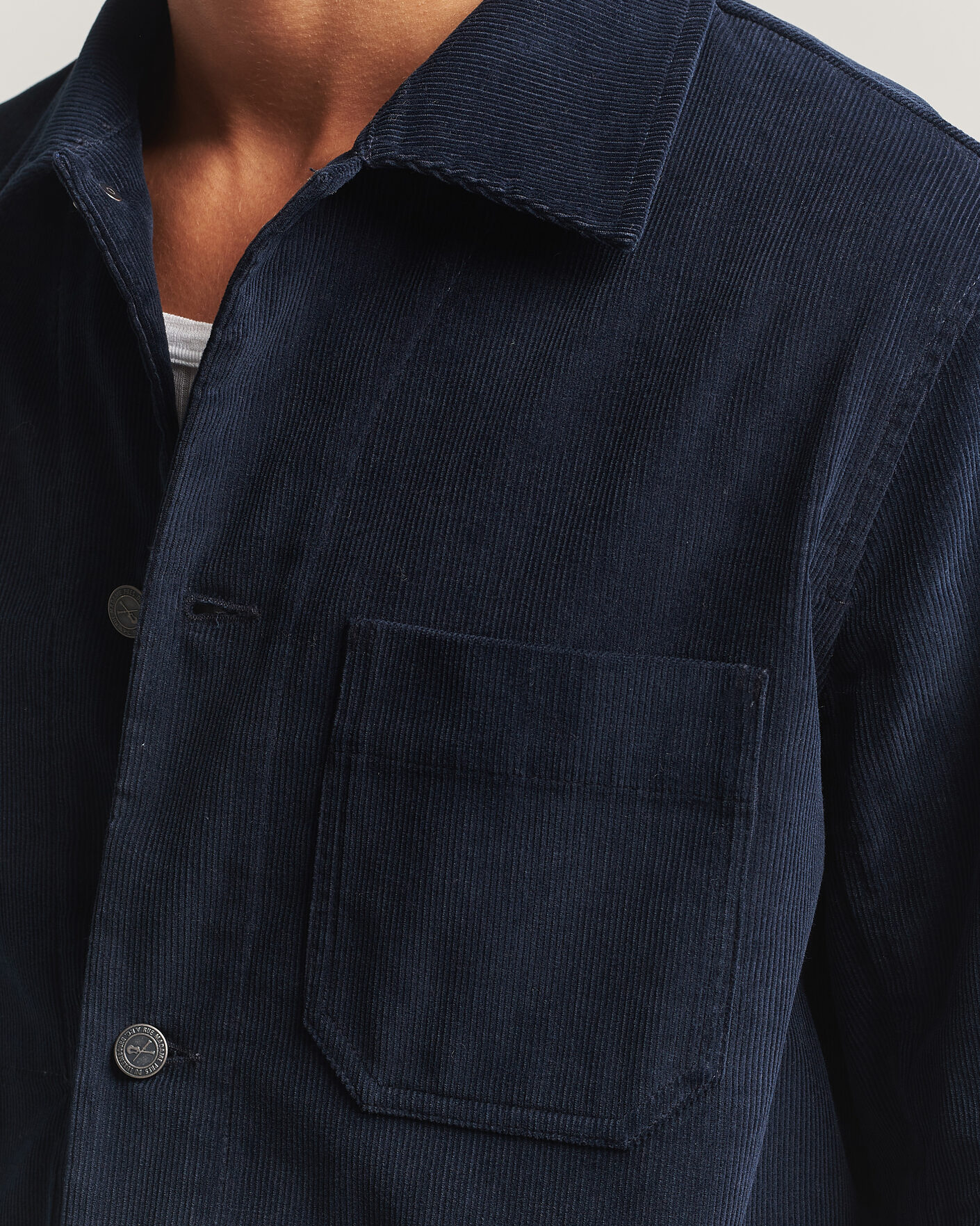 Homme | Chemises | A.P.C. | New Rodney Corduroy Overshirt Dark Navy