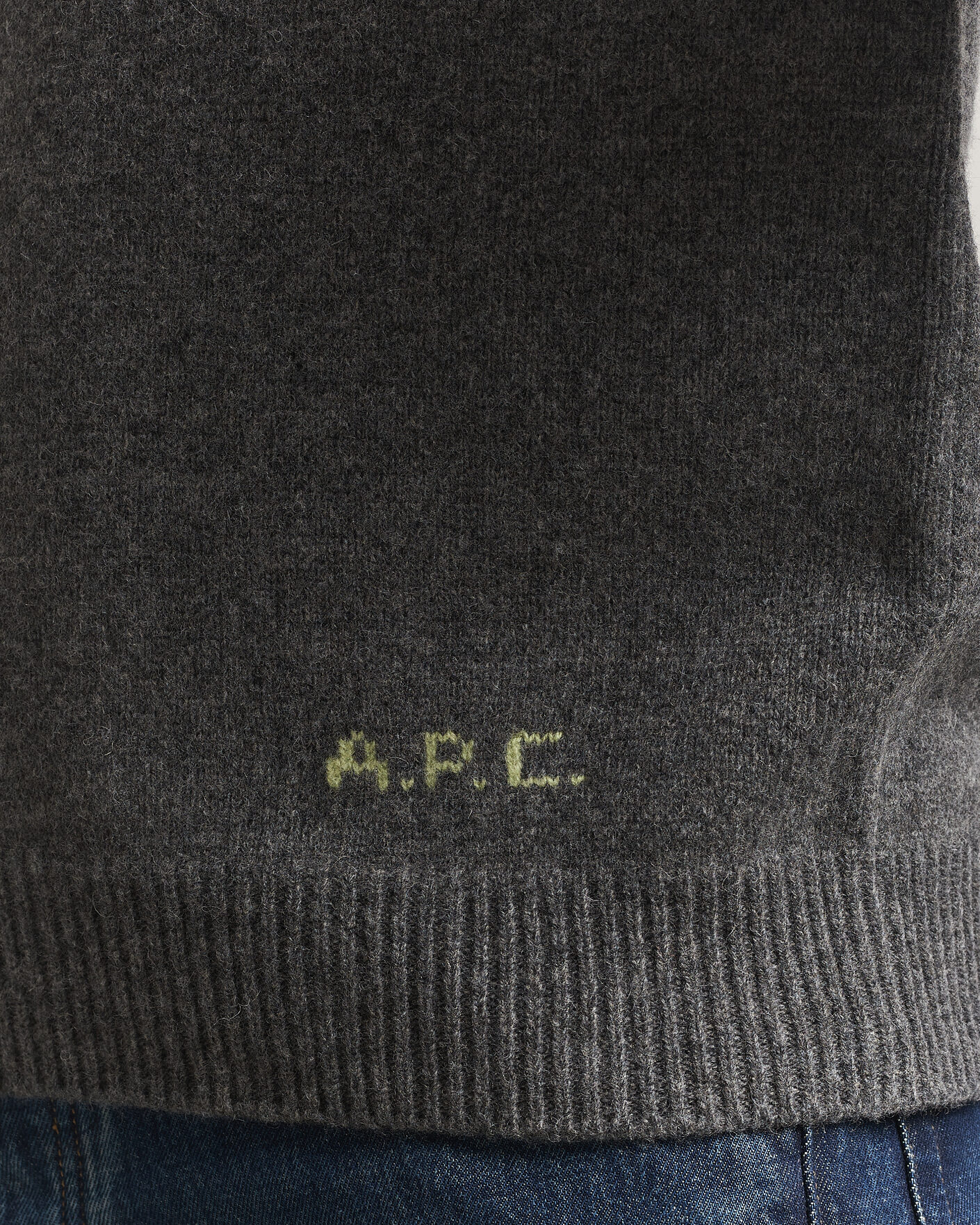 Homme | Pulls Et Tricots | A.P.C. | Edmond Wool Knitted Sweater Anthracite Melange