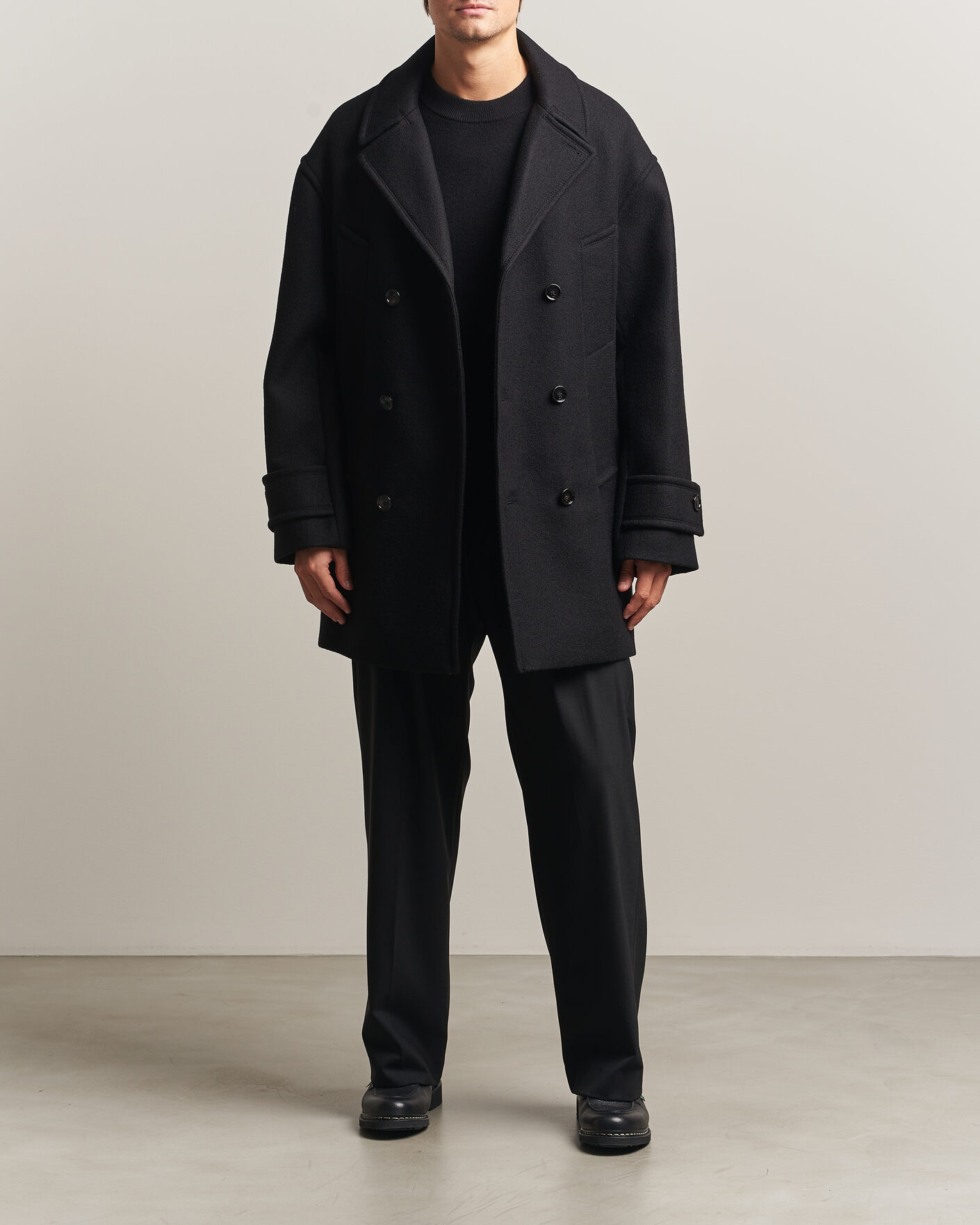 Homme | Manteaux Et Vestes | AMI | Wool Peacoat Black