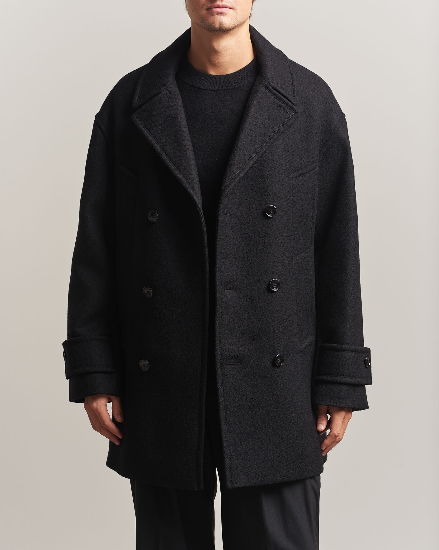 Homme | Manteaux Et Vestes | AMI | Wool Peacoat Black
