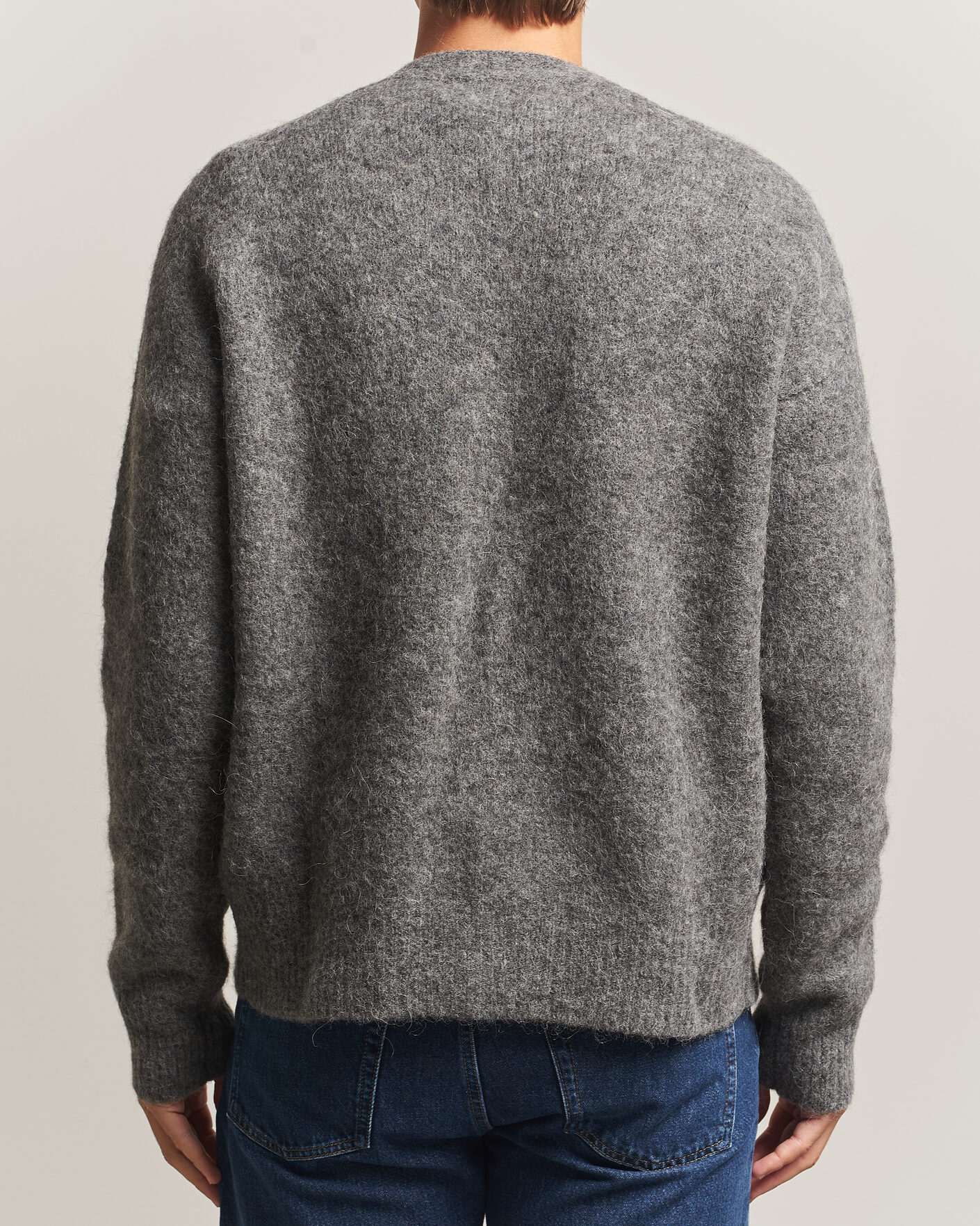 Homme | Pulls Et Tricots | AMI | Signature Logo Wool Knitted Cardigan Grey Melange