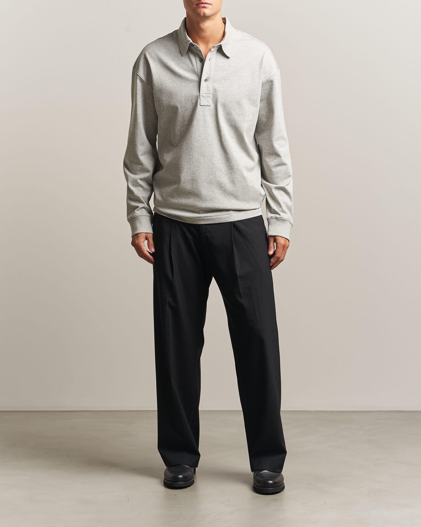 Homme | Pulls Et Tricots | AMI | Heritage Logo Rugger Light Grey Melange