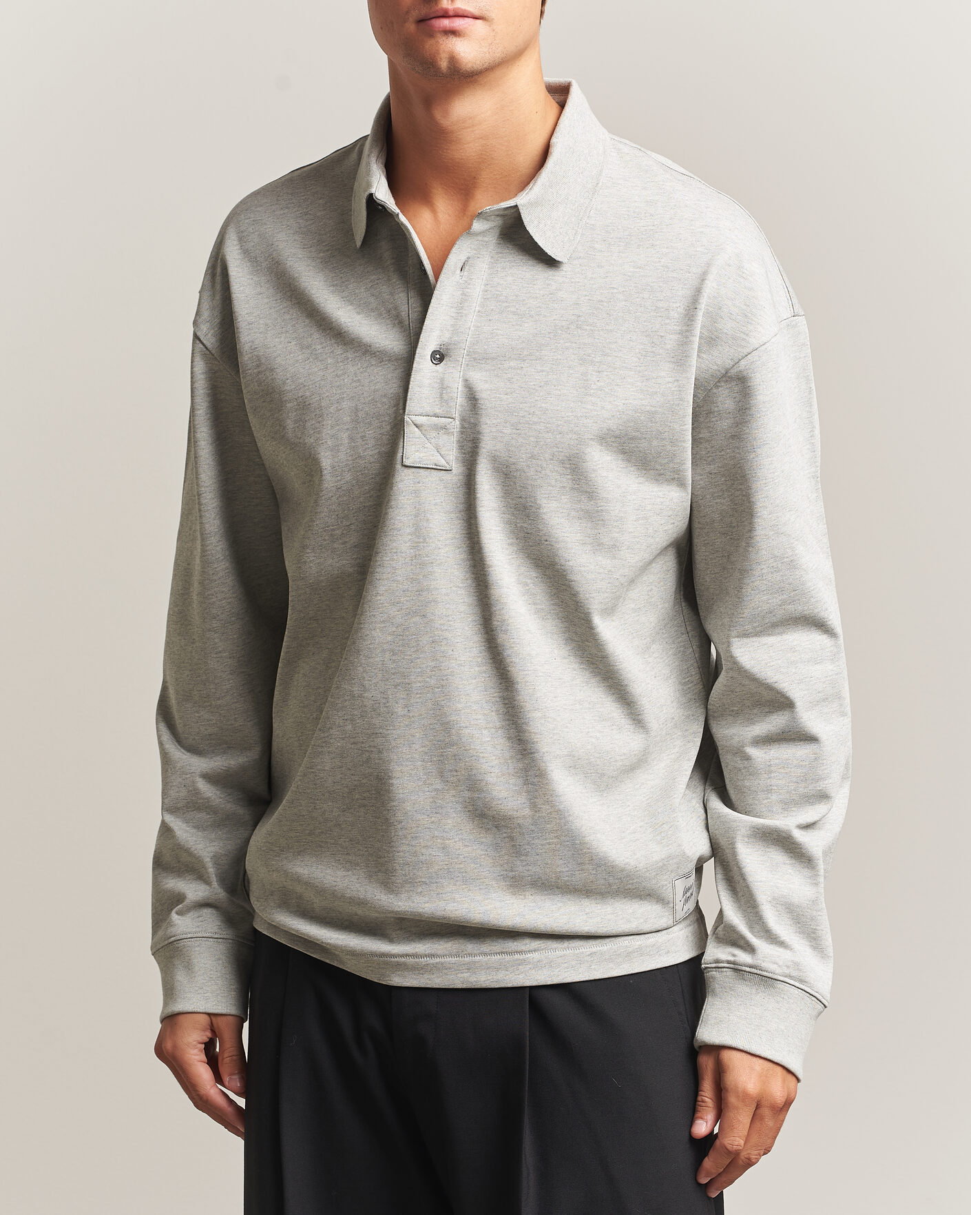 Homme | Pulls Et Tricots | AMI | Heritage Logo Rugger Light Grey Melange