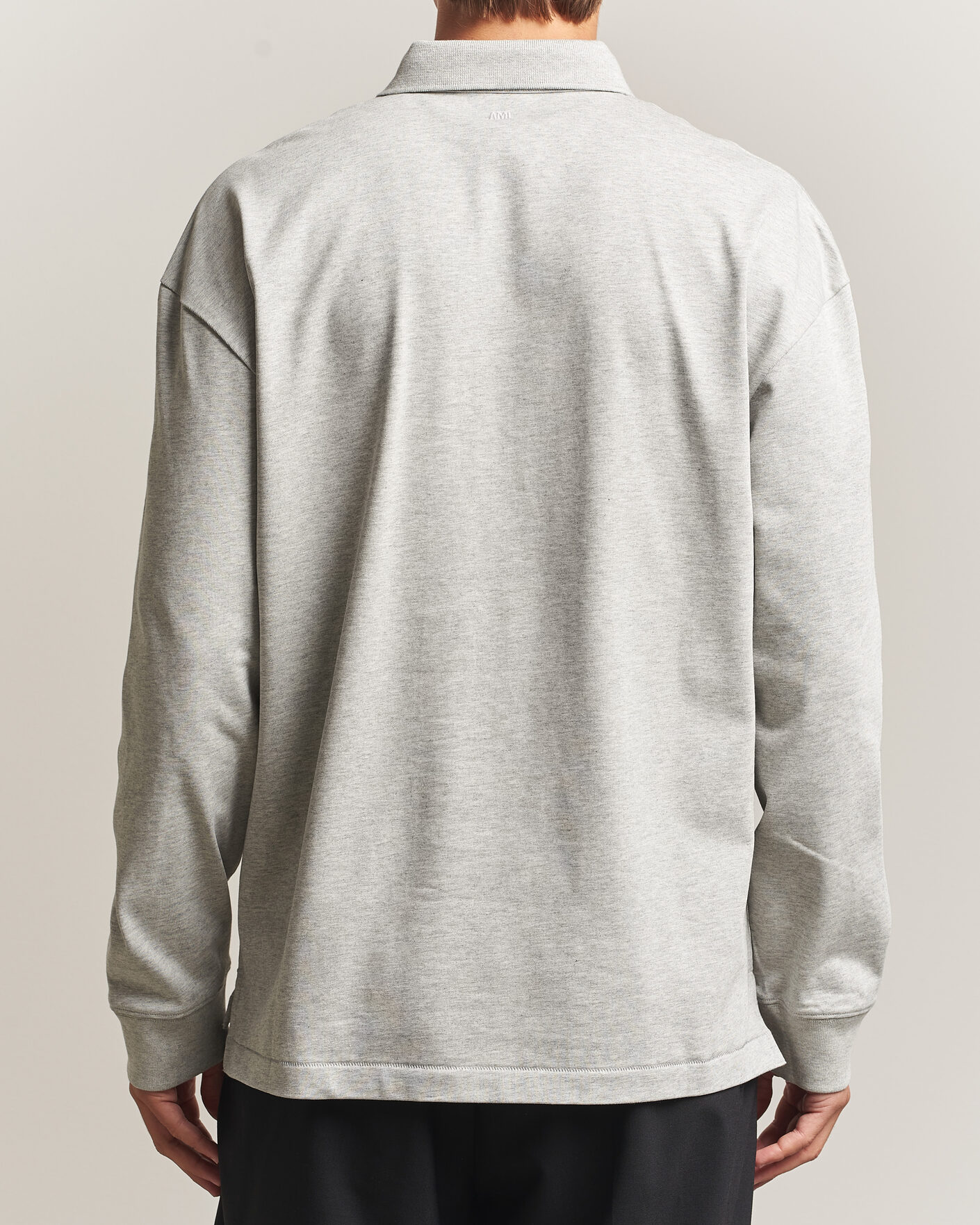Homme | Pulls Et Tricots | AMI | Heritage Logo Rugger Light Grey Melange