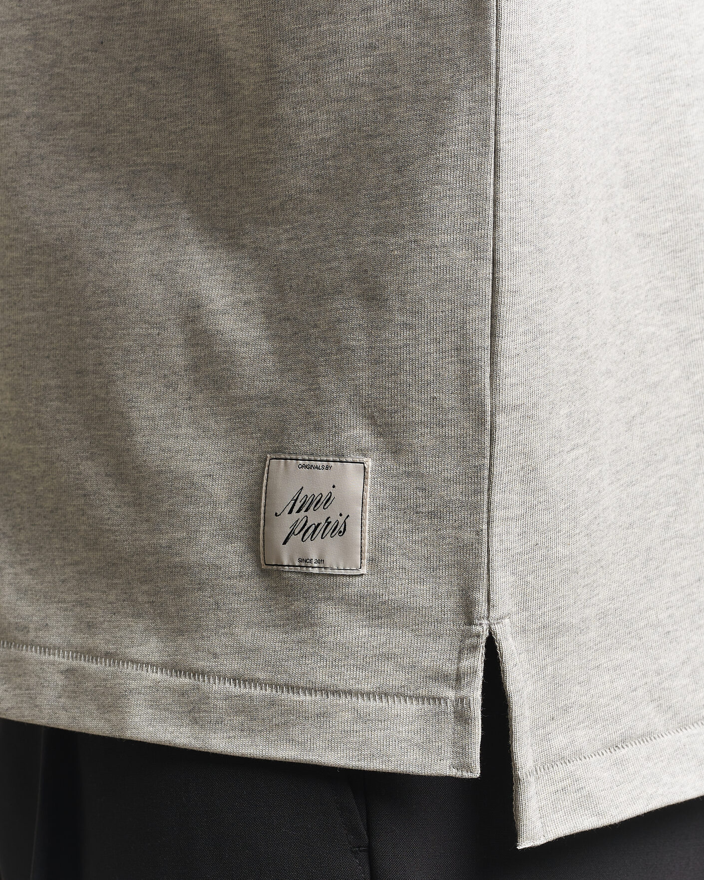 Homme | Pulls Et Tricots | AMI | Heritage Logo Rugger Light Grey Melange