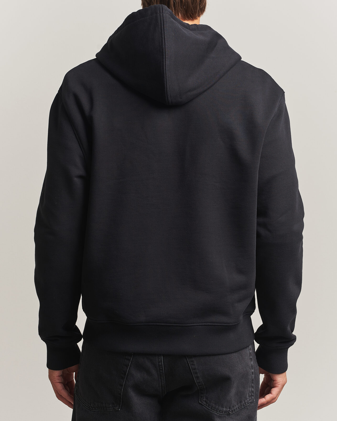 Homme | Pulls Et Tricots | AMI | Contrasted Heart Logo Full Zip Hoodie Black
