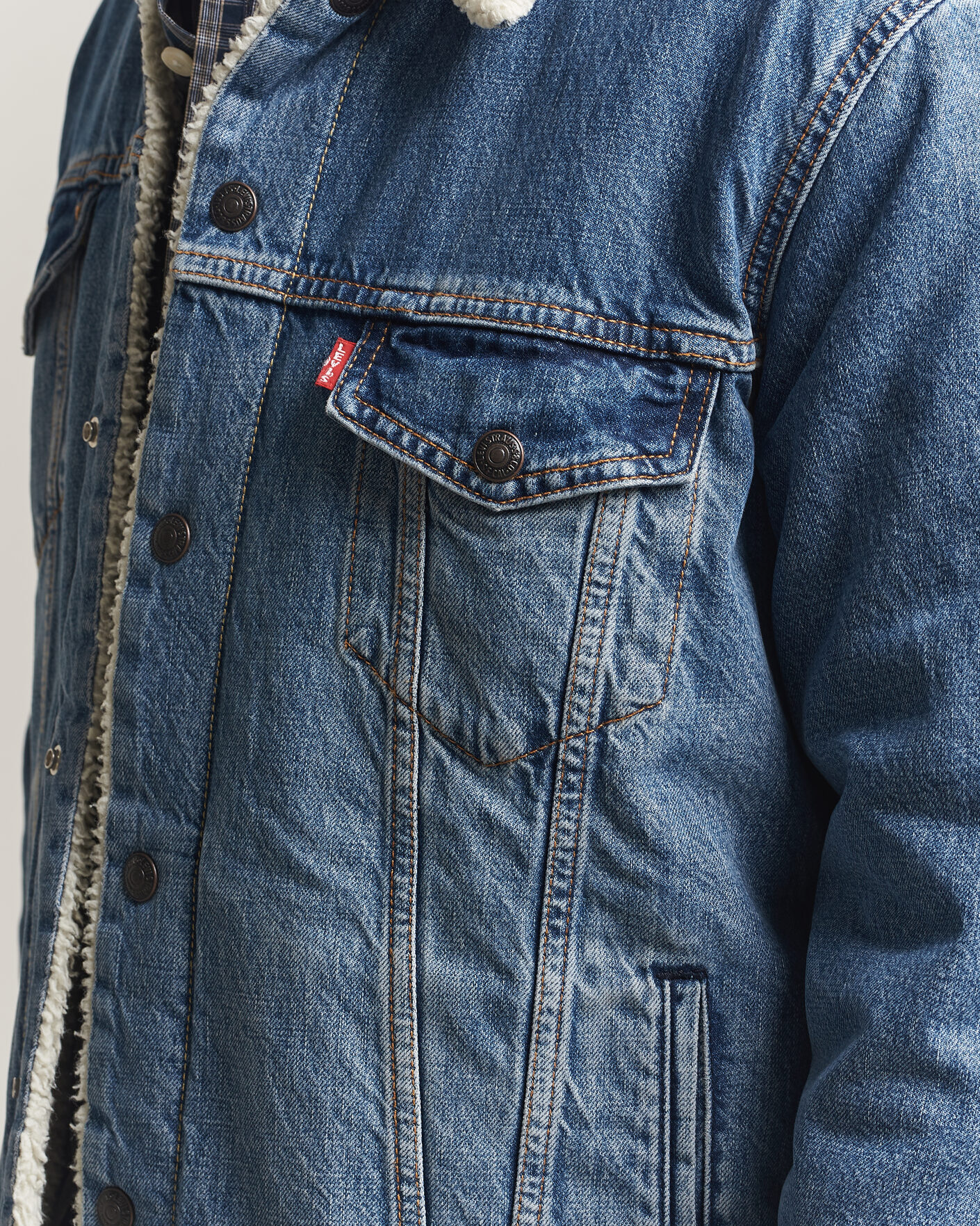 Homme | Manteaux Et Vestes | Levi's | Type 3 Sherpa Trucker Washed Away