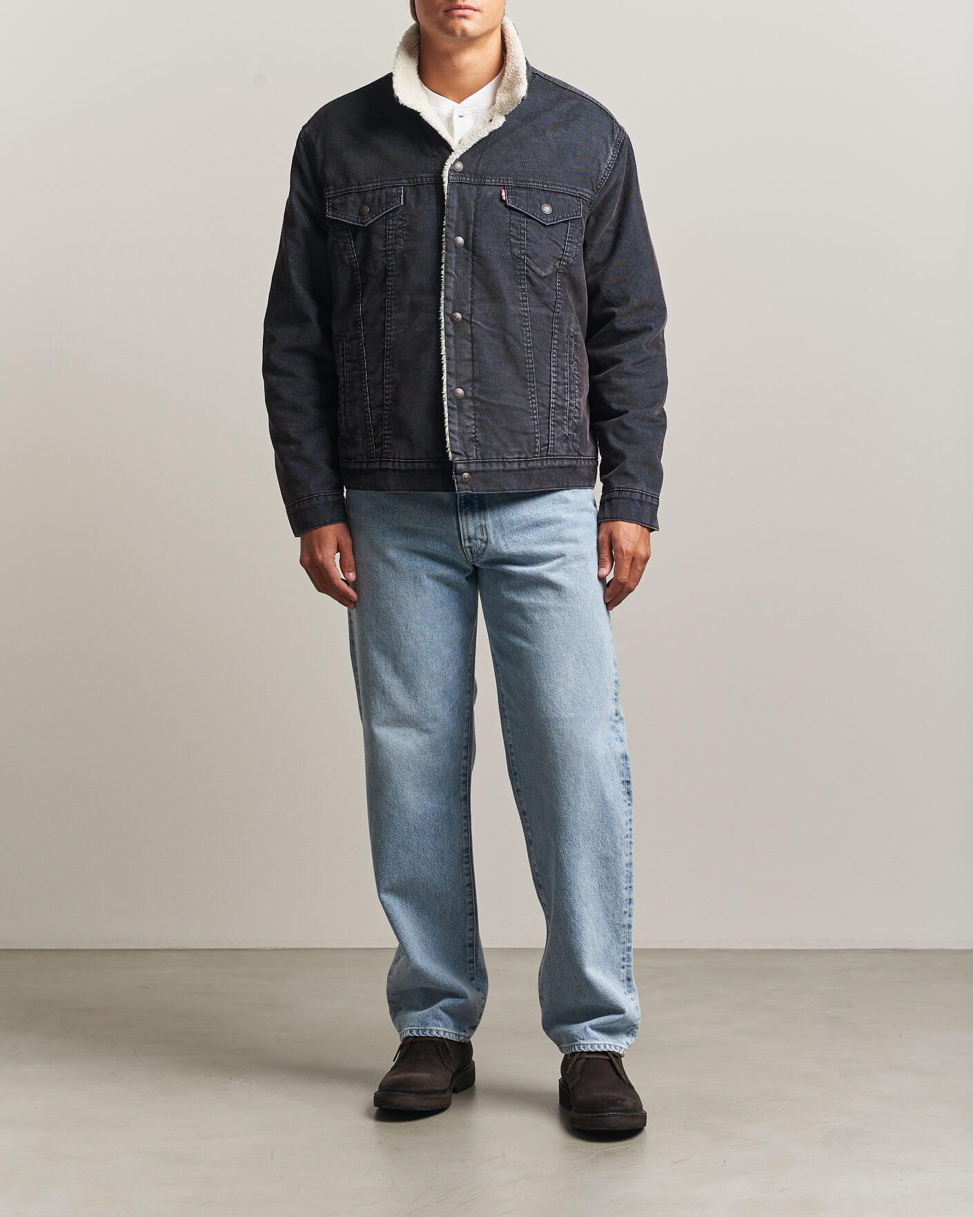 Homme | Manteaux Et Vestes | Levi's | Type 3 Sherpa Trucker Worn-In Delft Steelhead