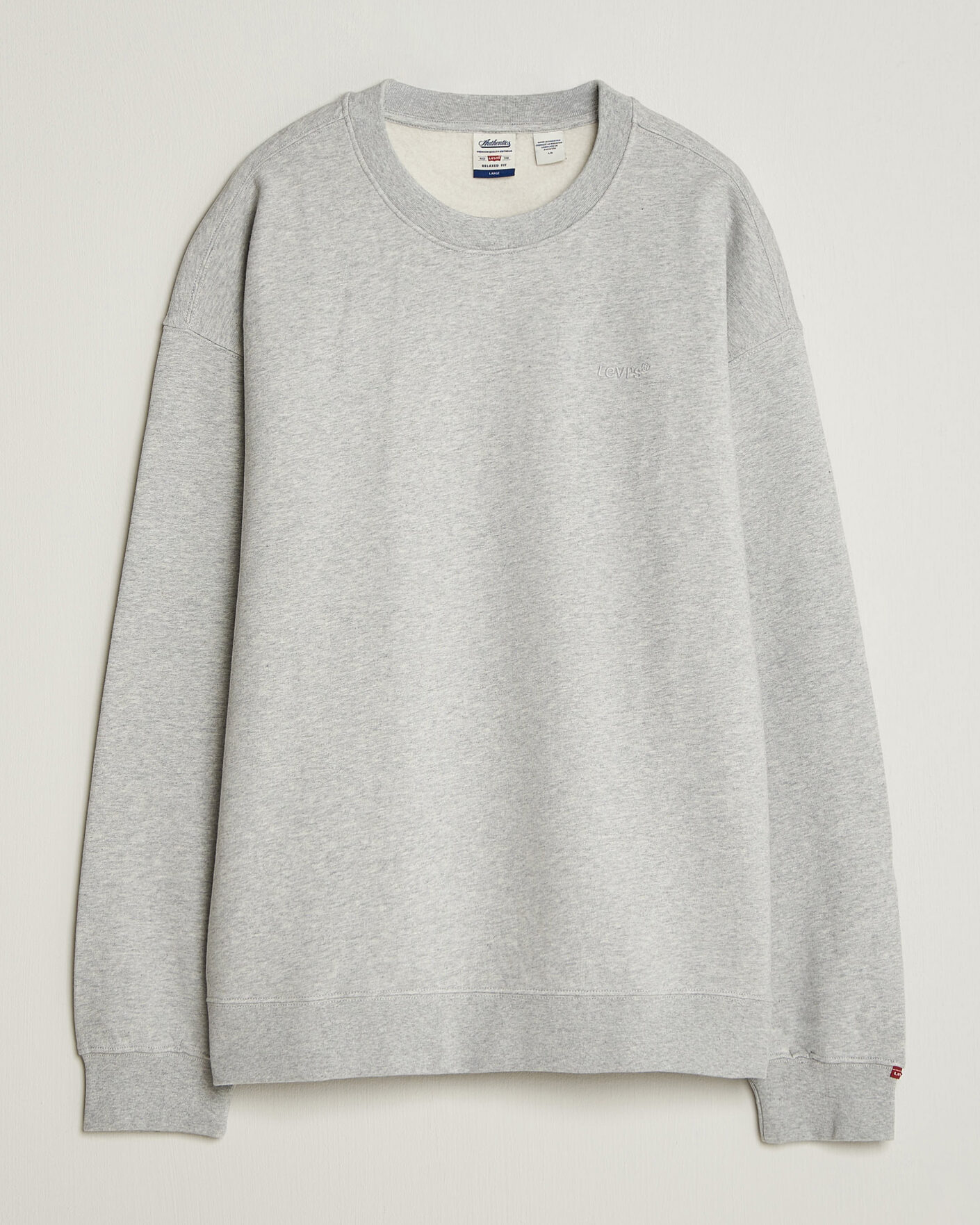 Homme | Pulls Et Tricots | Levi's | Authentic Crew Neck Sweatshirt Light Grey Heather