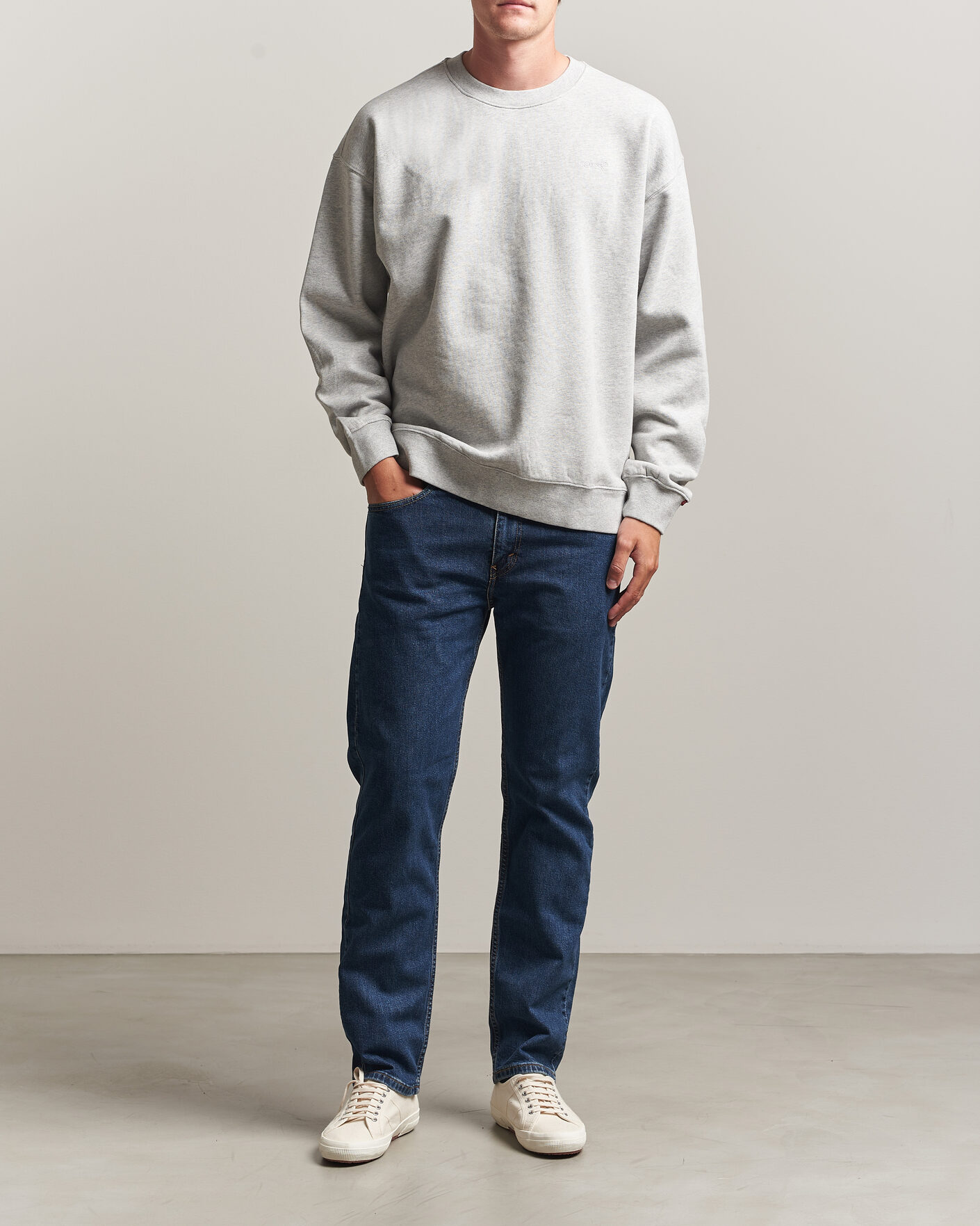 Homme | Pulls Et Tricots | Levi's | Authentic Crew Neck Sweatshirt Light Grey Heather