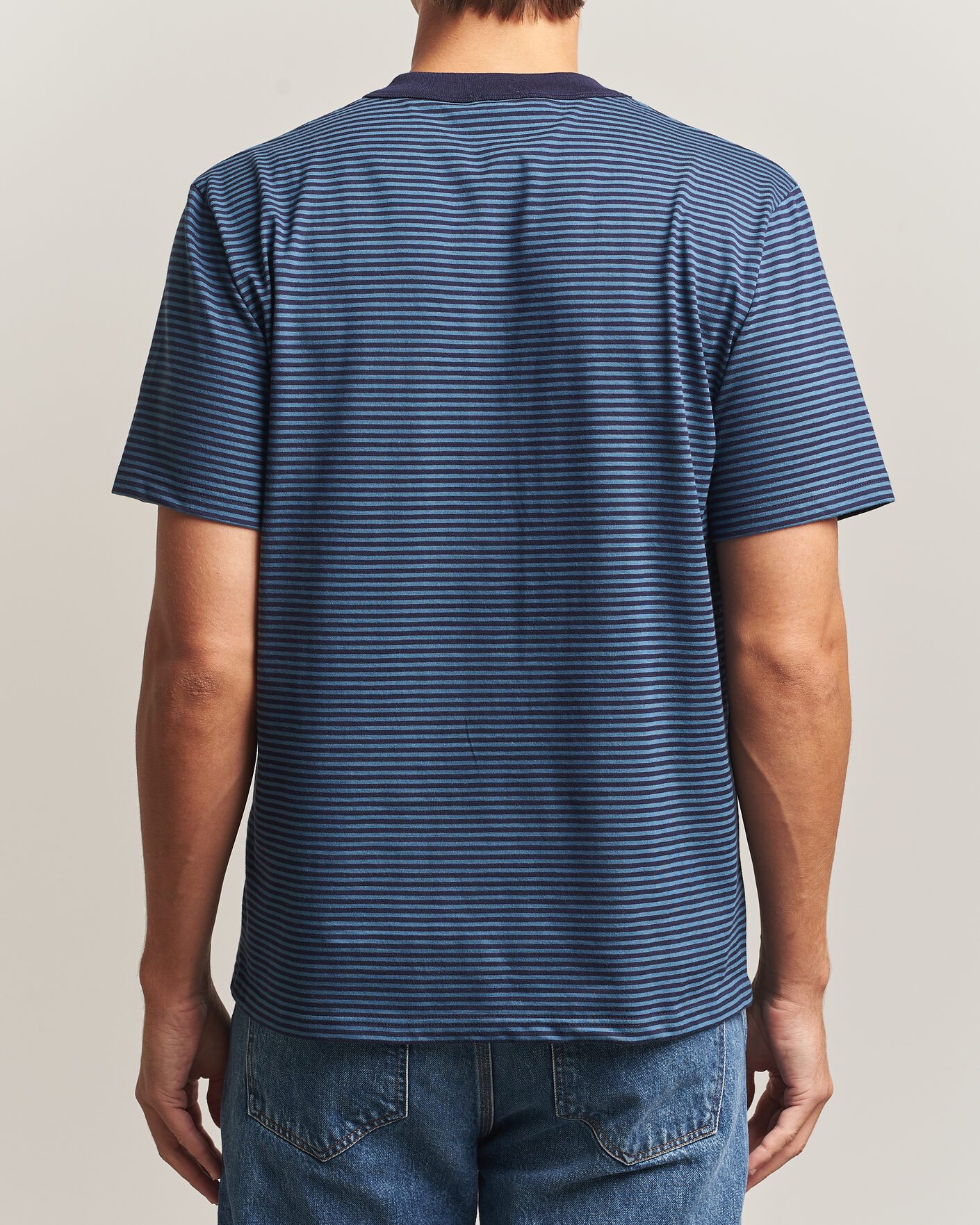 Homme | T-shirts | Armor-lux | Héritage Callac Striped T-Shirt Navy/Teal