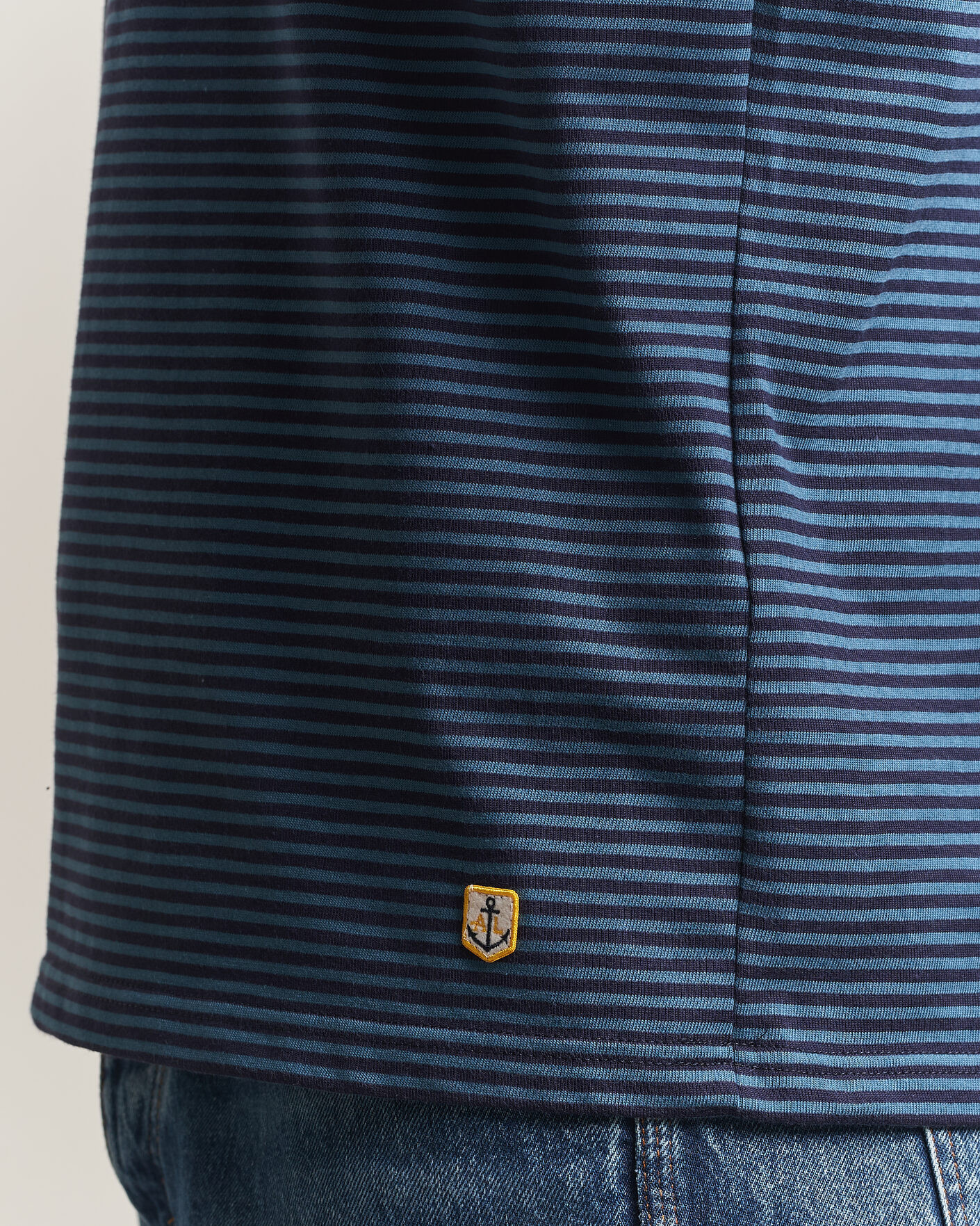 Homme | T-shirts | Armor-lux | Héritage Callac Striped T-Shirt Navy/Teal