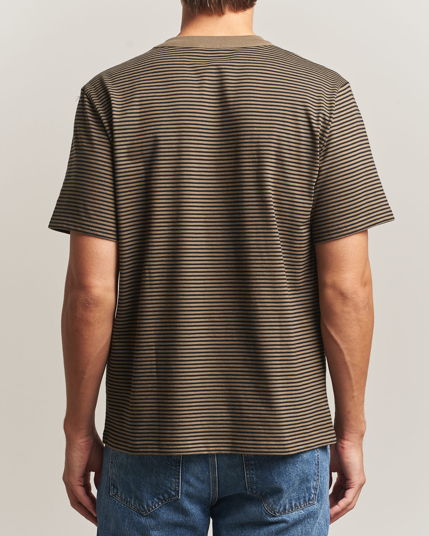 Homme | T-shirts | Armor-lux | Héritage Callac Striped T-Shirt Olive/Black