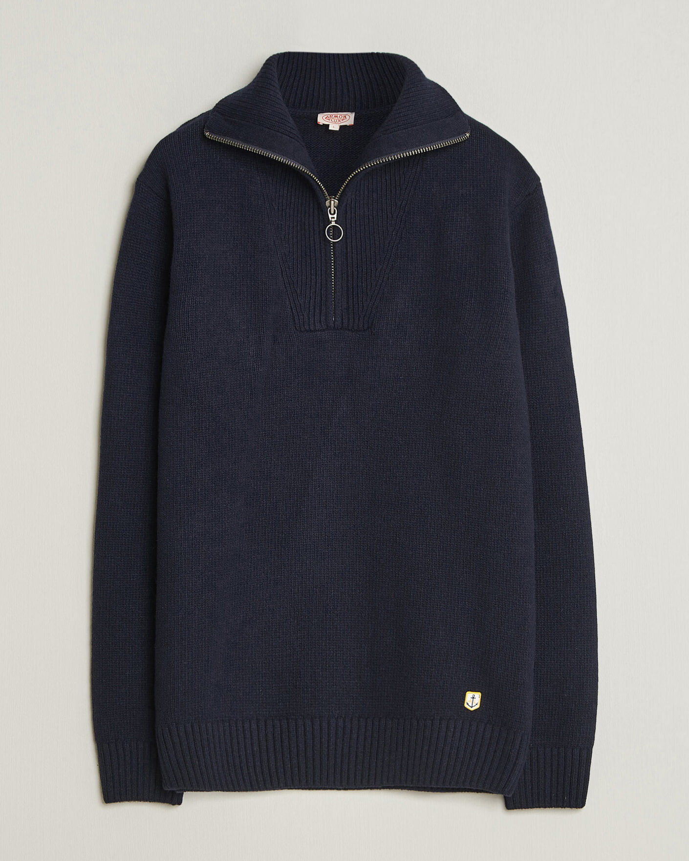 Homme | Pulls Et Tricots | Armor-lux | Wool Knitted Half Zip Navy