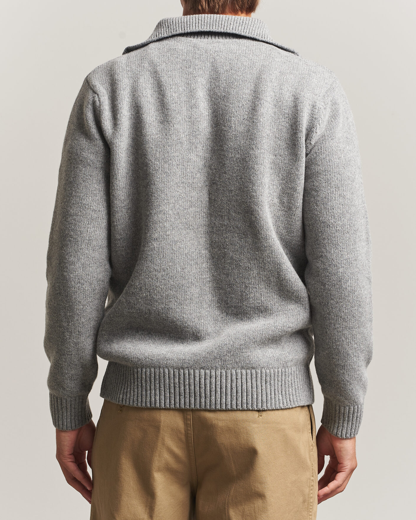 Homme | Pulls Et Tricots | Armor-lux | Wool Knitted Half Zip Slate